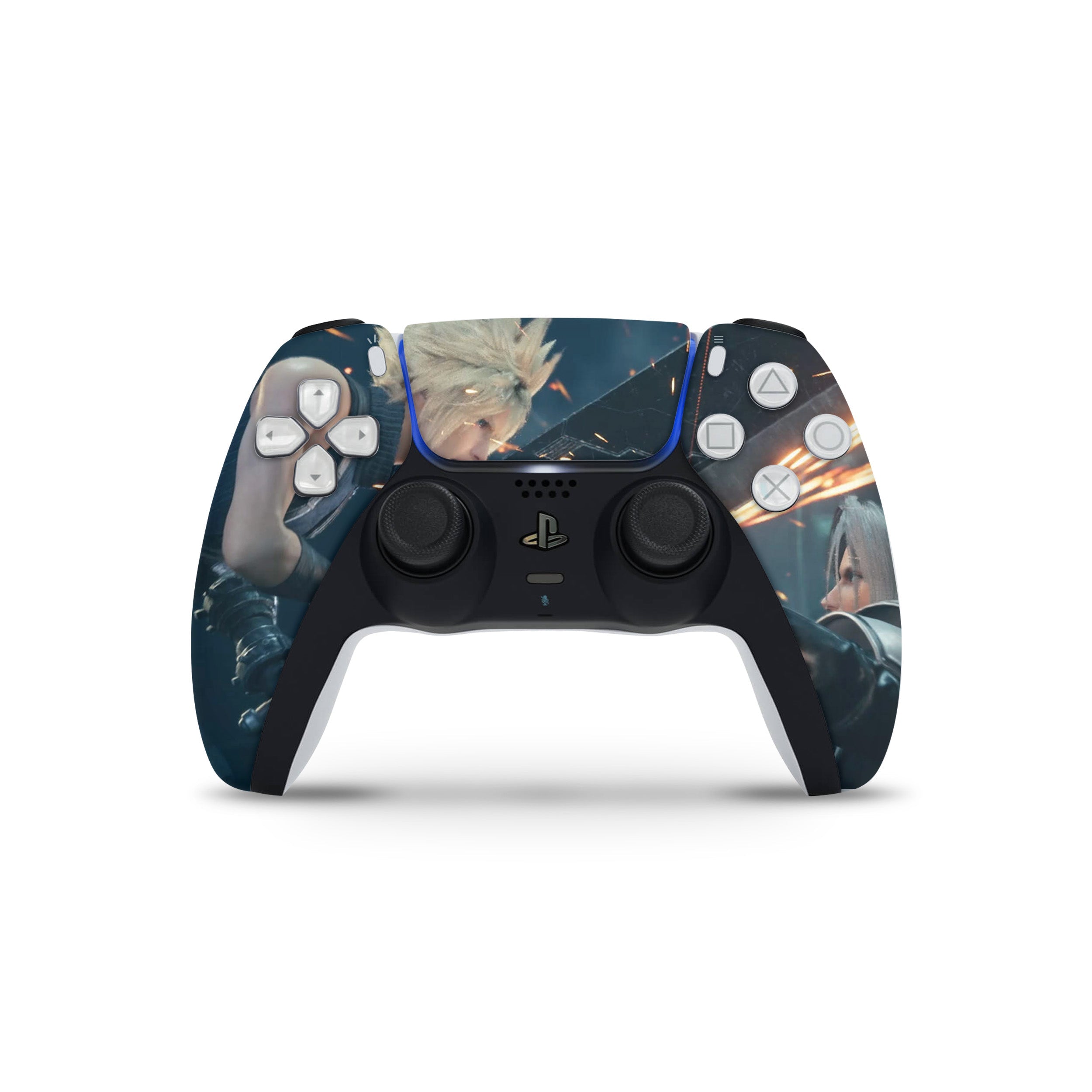 Final Fantasy 7 Cloud vs Sephiroth PS5 DualSense Controller Skin