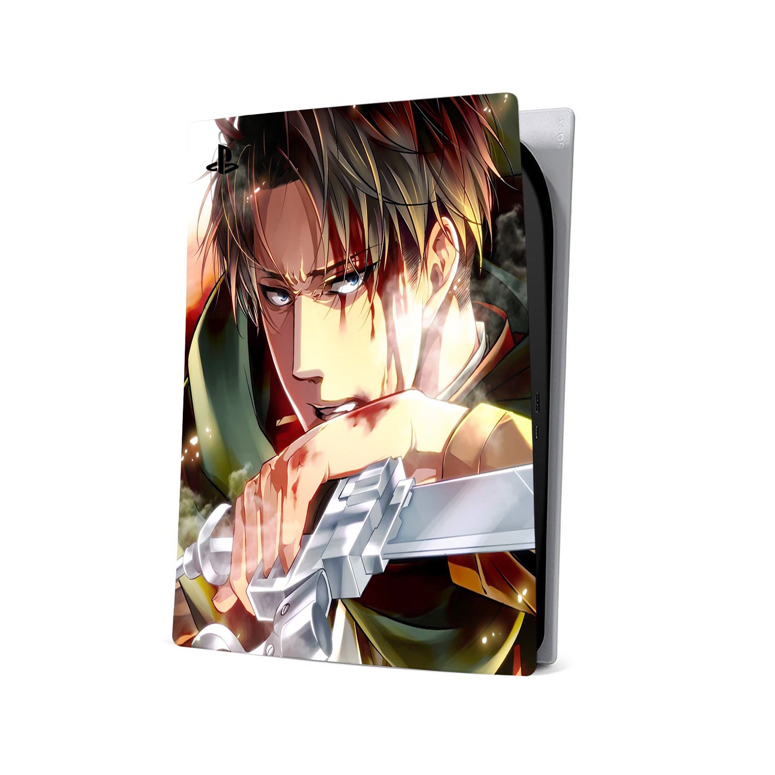 Customize Your PS5 with Attack On Titan Levi Ackerman Skin! (Version 1)