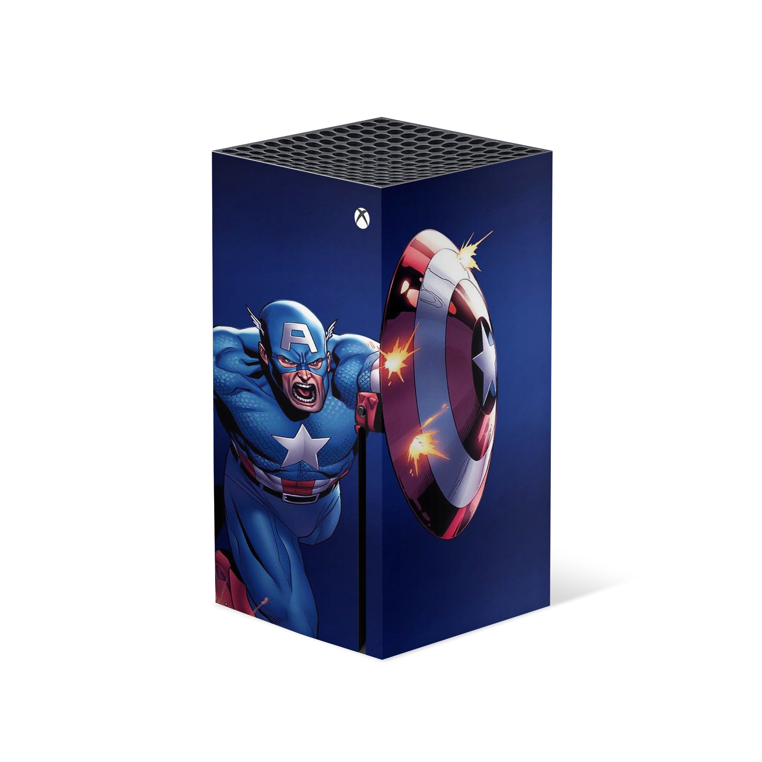 Customize Your Xbox Series X with Marvel Comics Captain America Skin!  (Version 12)