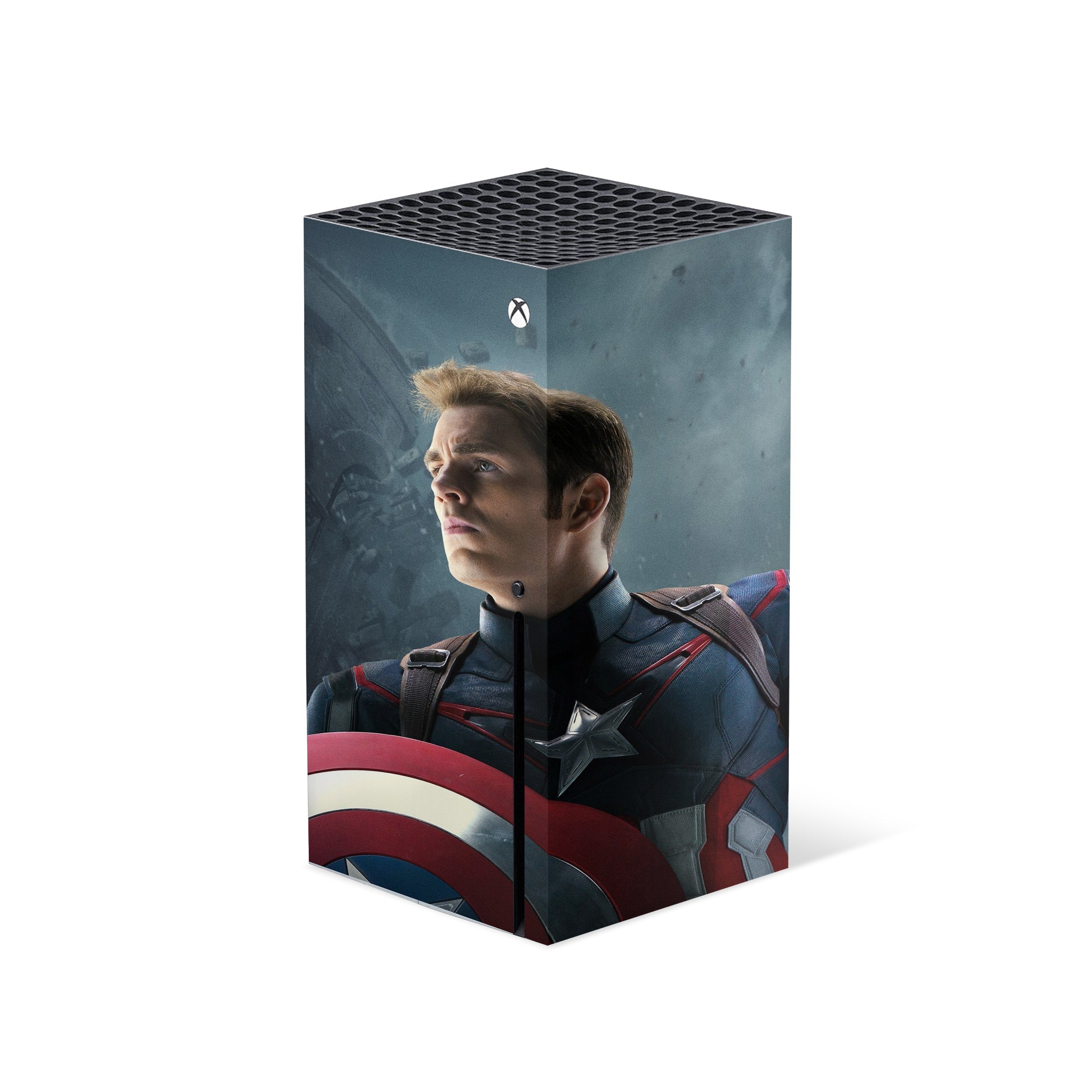 Customize Your Xbox Series X with Marvel Captain America Skin! (Version 2)