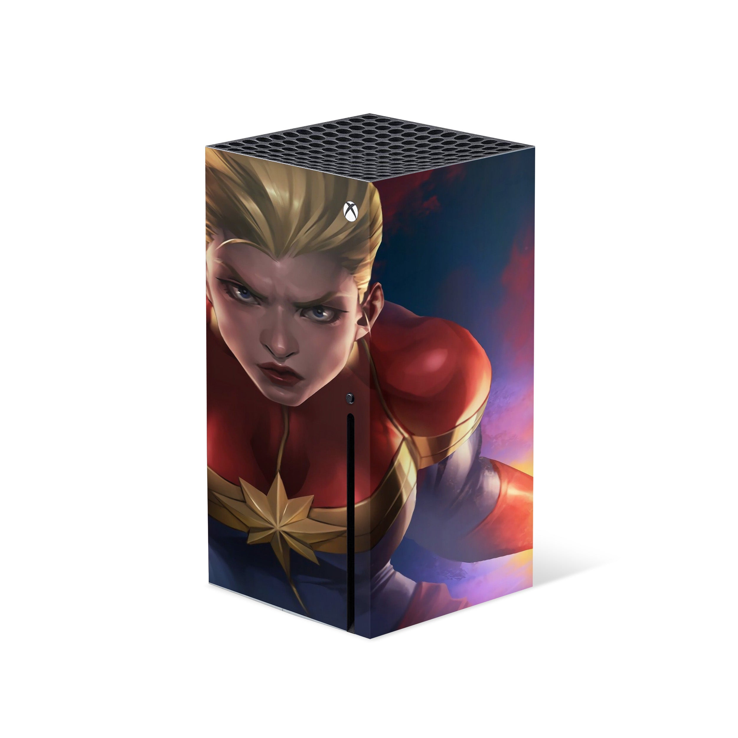 Customize Your Xbox Series X with Marvel Captain Marvel Skin! (Version 2)