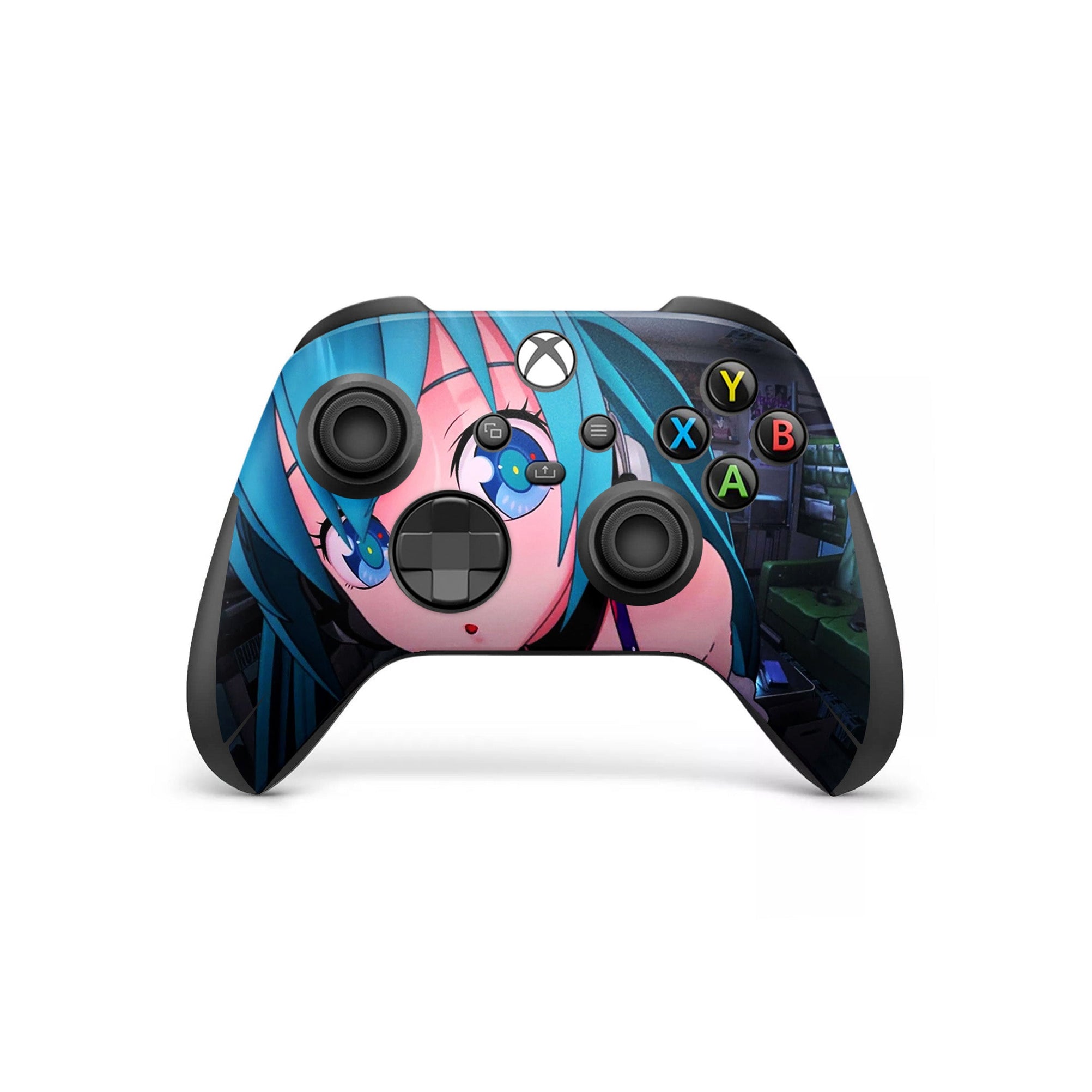 A video game skin featuring a Azure Heroine design for the Xbox Series Wireless Controller.