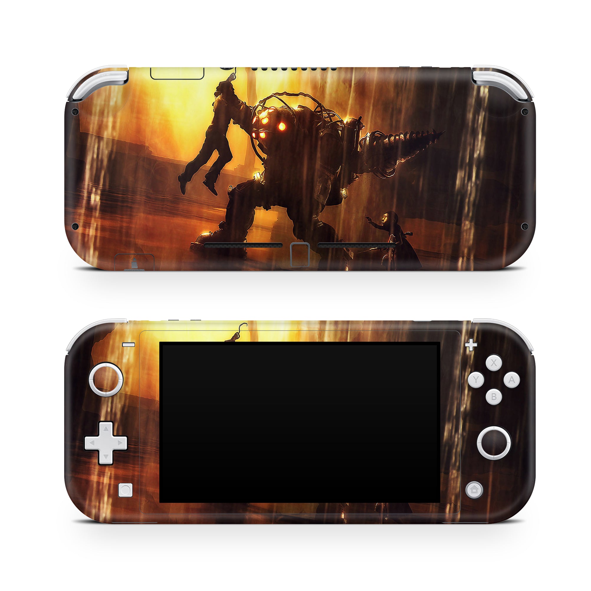 A video game skin featuring a Deep Sea Protector design for the Nintendo Switch Lite.