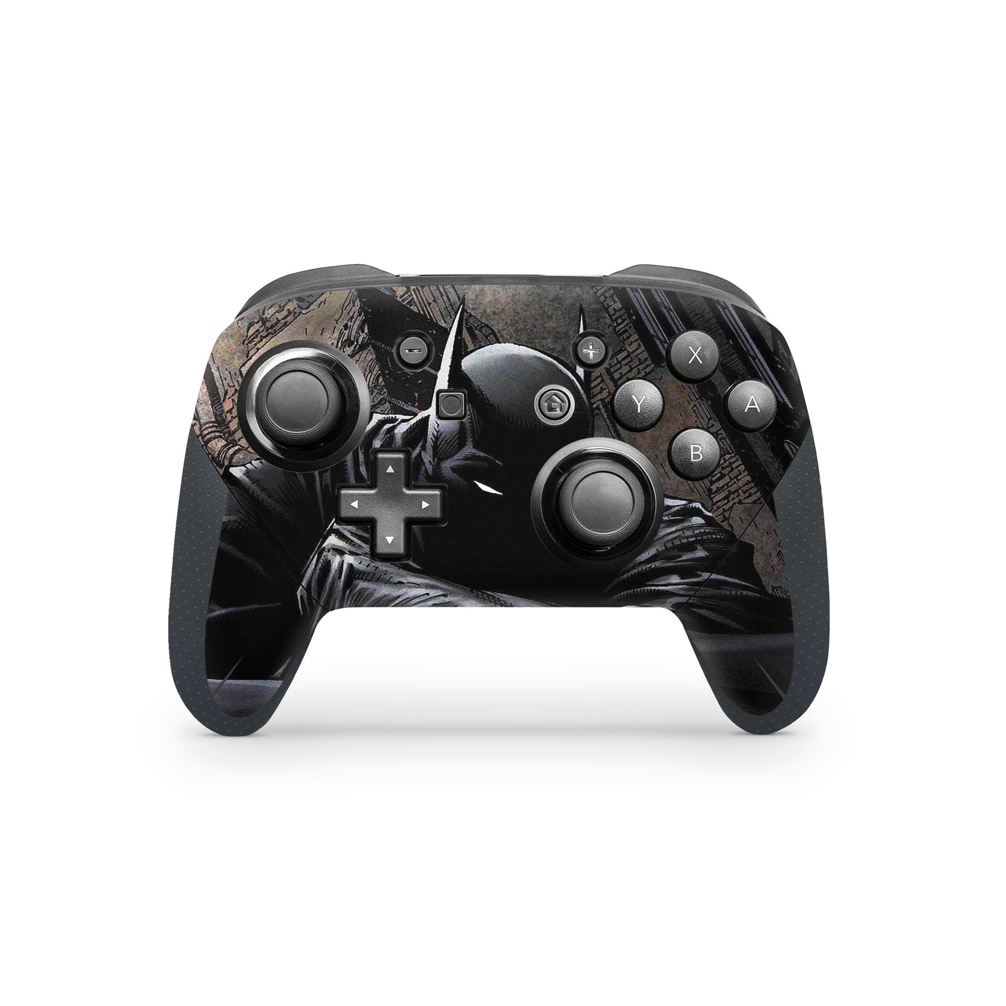 A video game skin featuring a Midnight Vigilante 2 design for the Nintendo Switch Pro Controller.