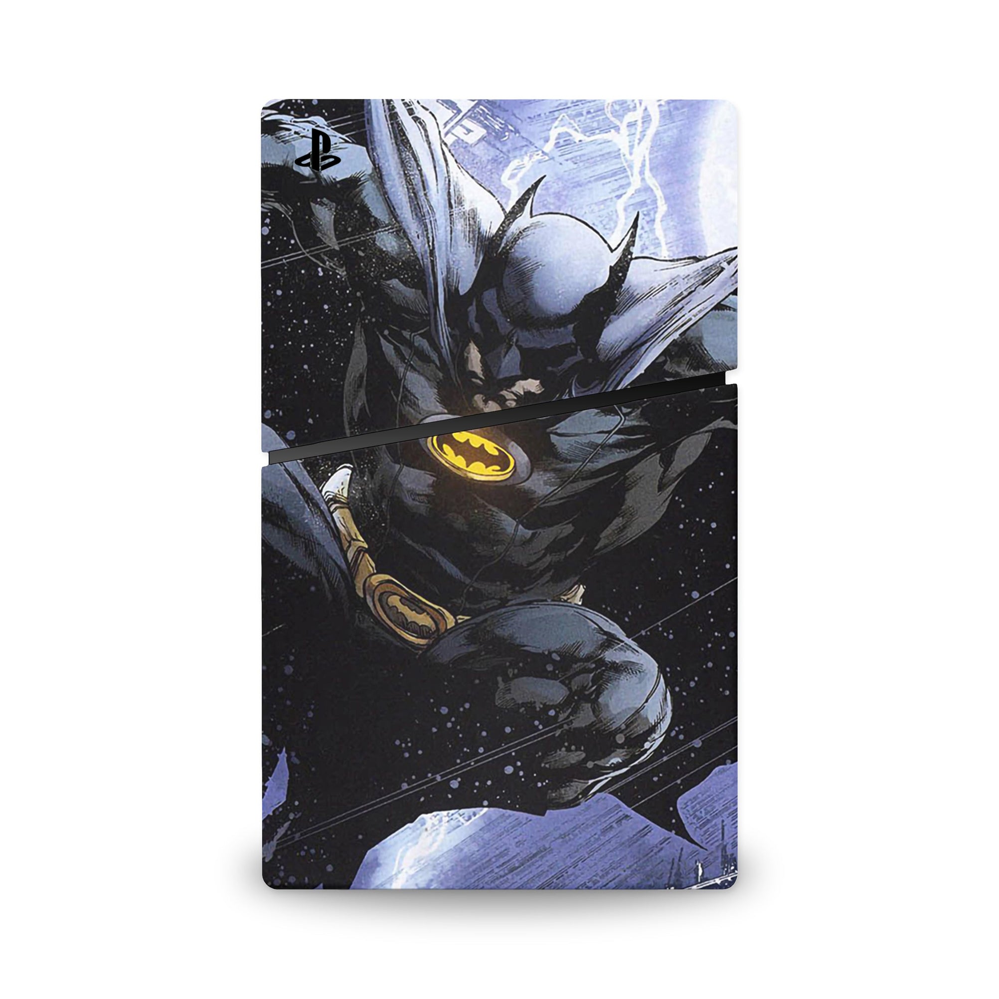 A video game skin featuring a Midnight Vigilante 3 design for the PS5 Slim Digital.