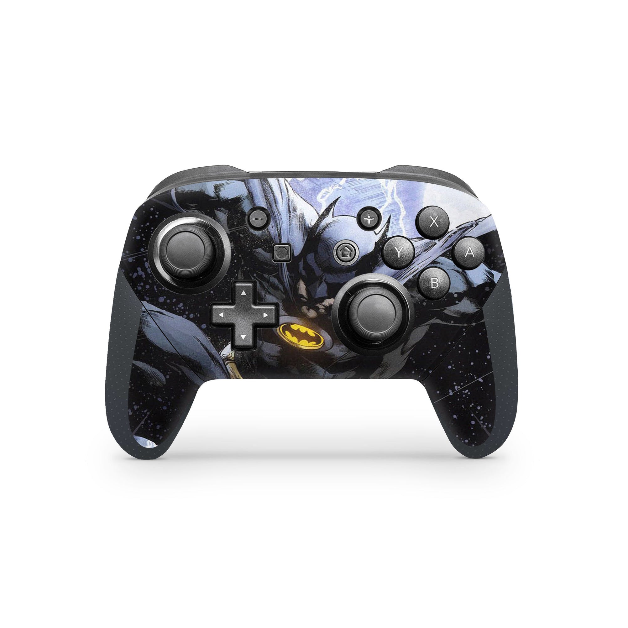 A video game skin featuring a Midnight Vigilante 3 design for the Nintendo Switch Pro Controller.