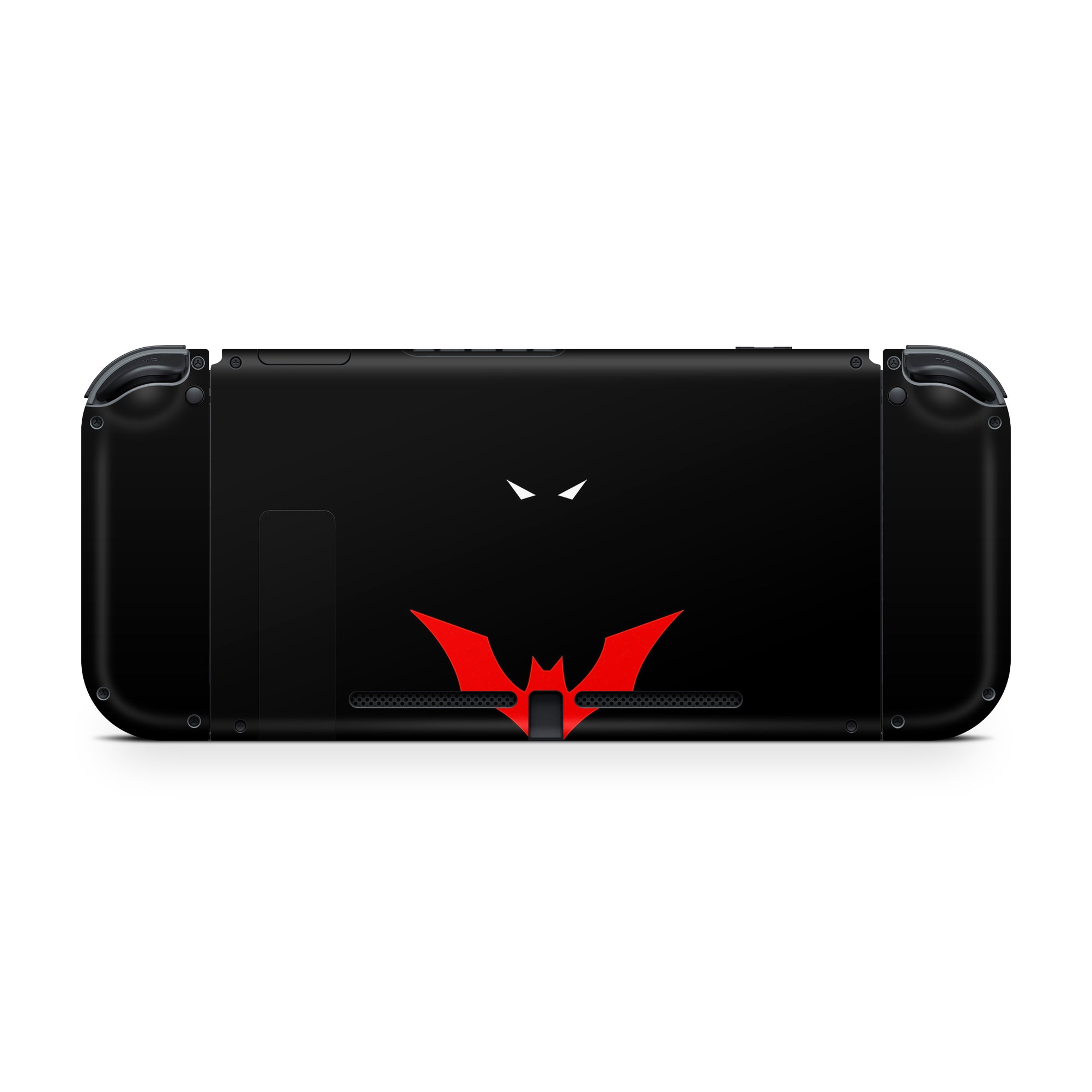 A video game skin featuring a Midnight Vigilante 4 design for the Nintendo Switch OLED.