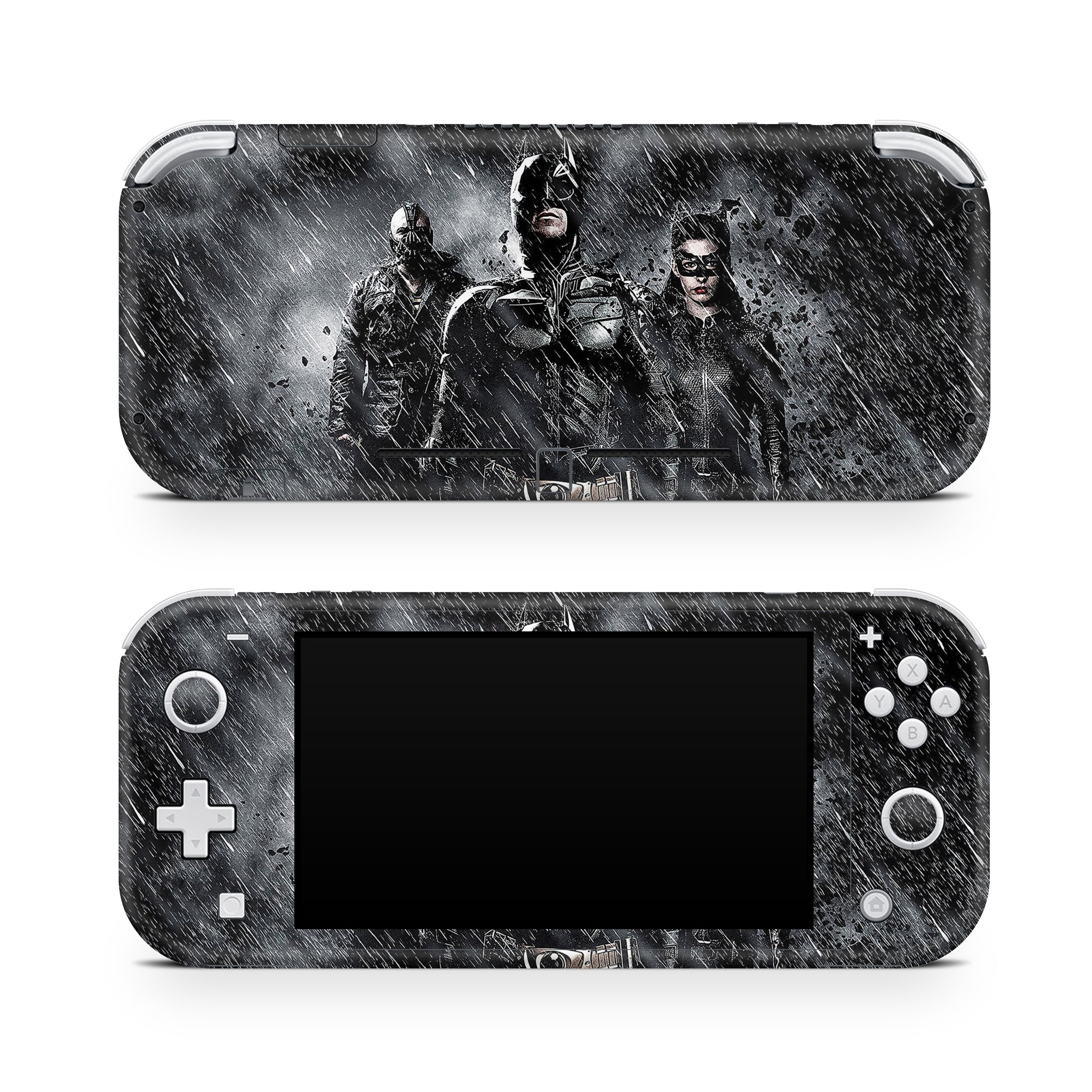 A video game skin featuring a Midnight Vigilante 6 design for the Nintendo Switch Lite.