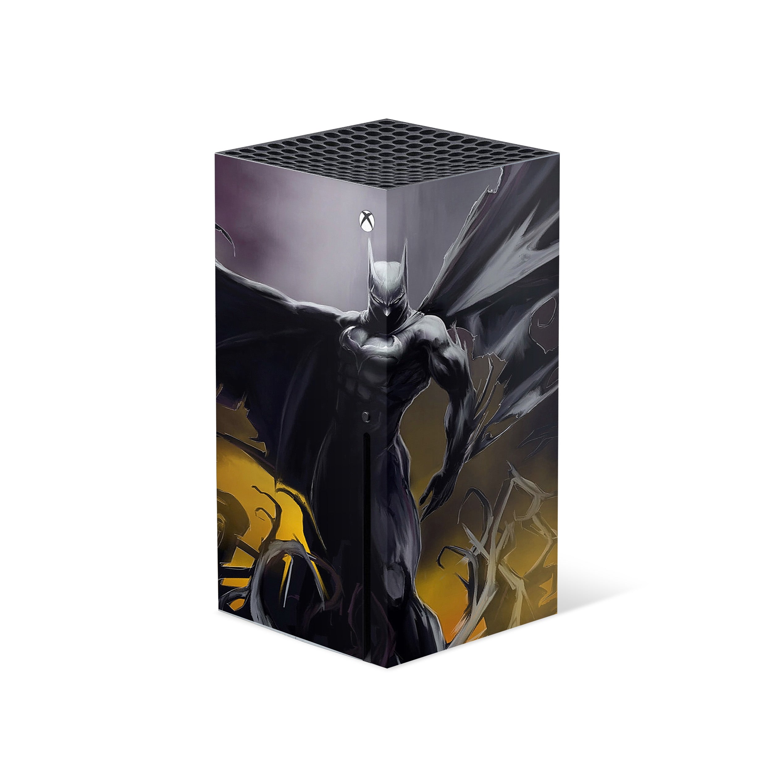 A video game skin featuring a Midnight Vigilante 7 design for the Xbox Series X.