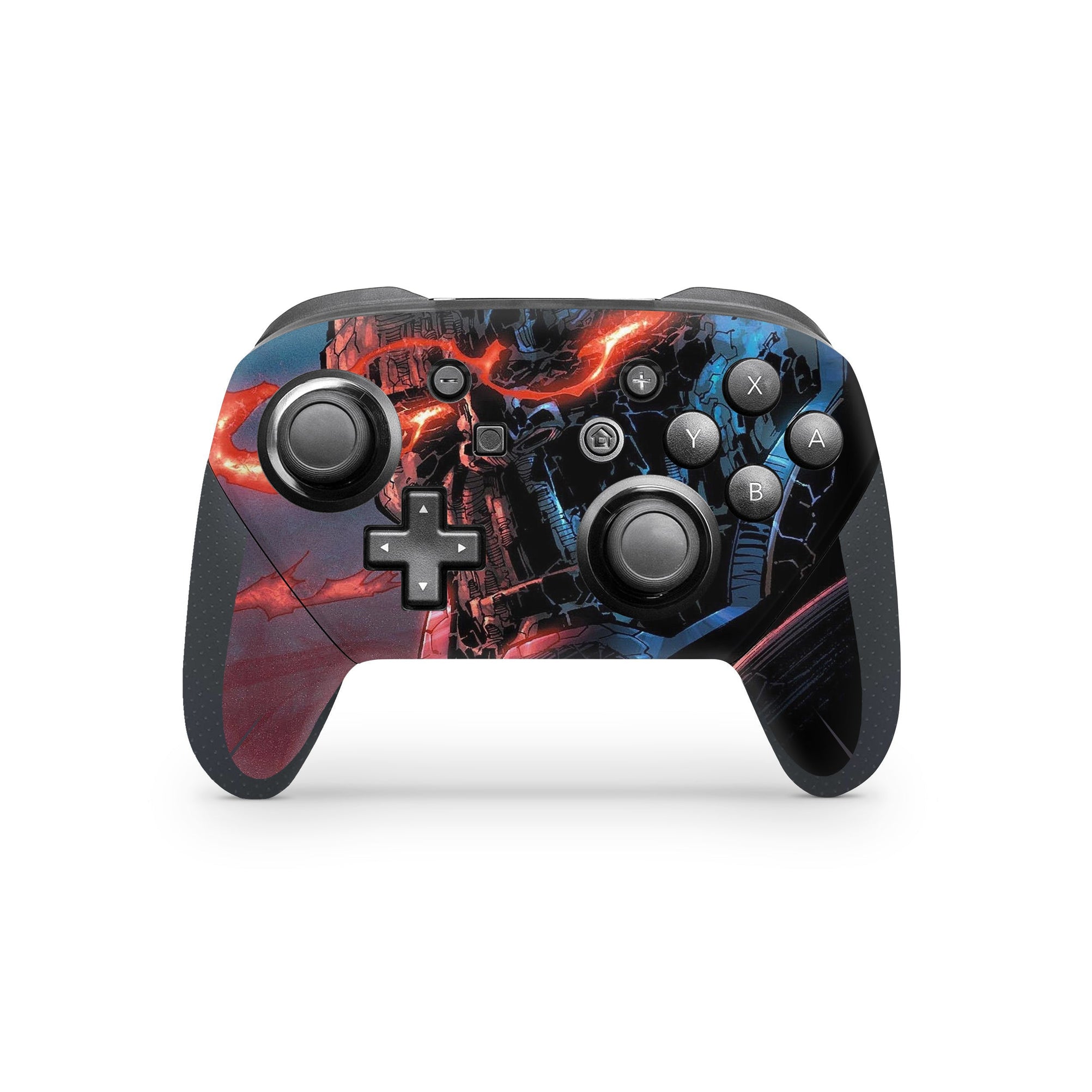 A video game skin featuring a Cosmic Tyrant design for the Nintendo Switch Pro Controller.