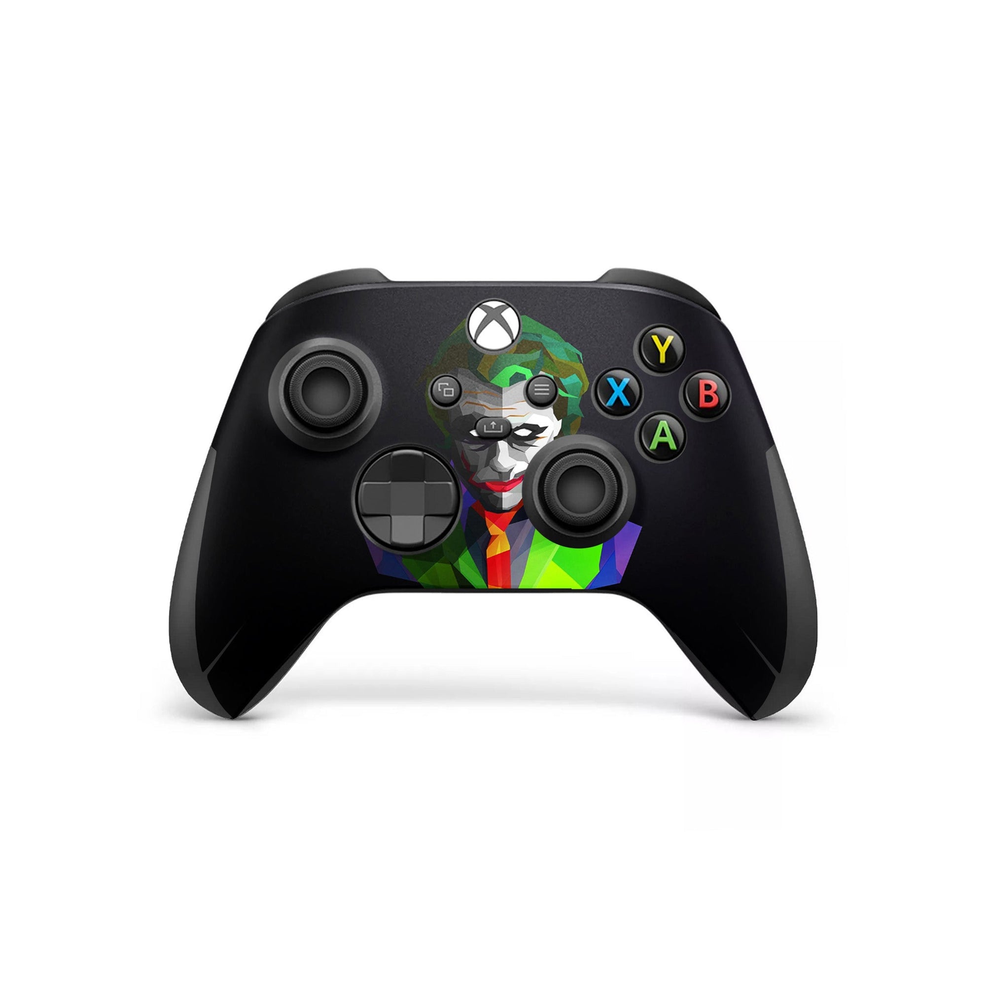 A video game skin featuring a Chaotic Clown King of Crime 1 design for the Xbox Series X Controller.