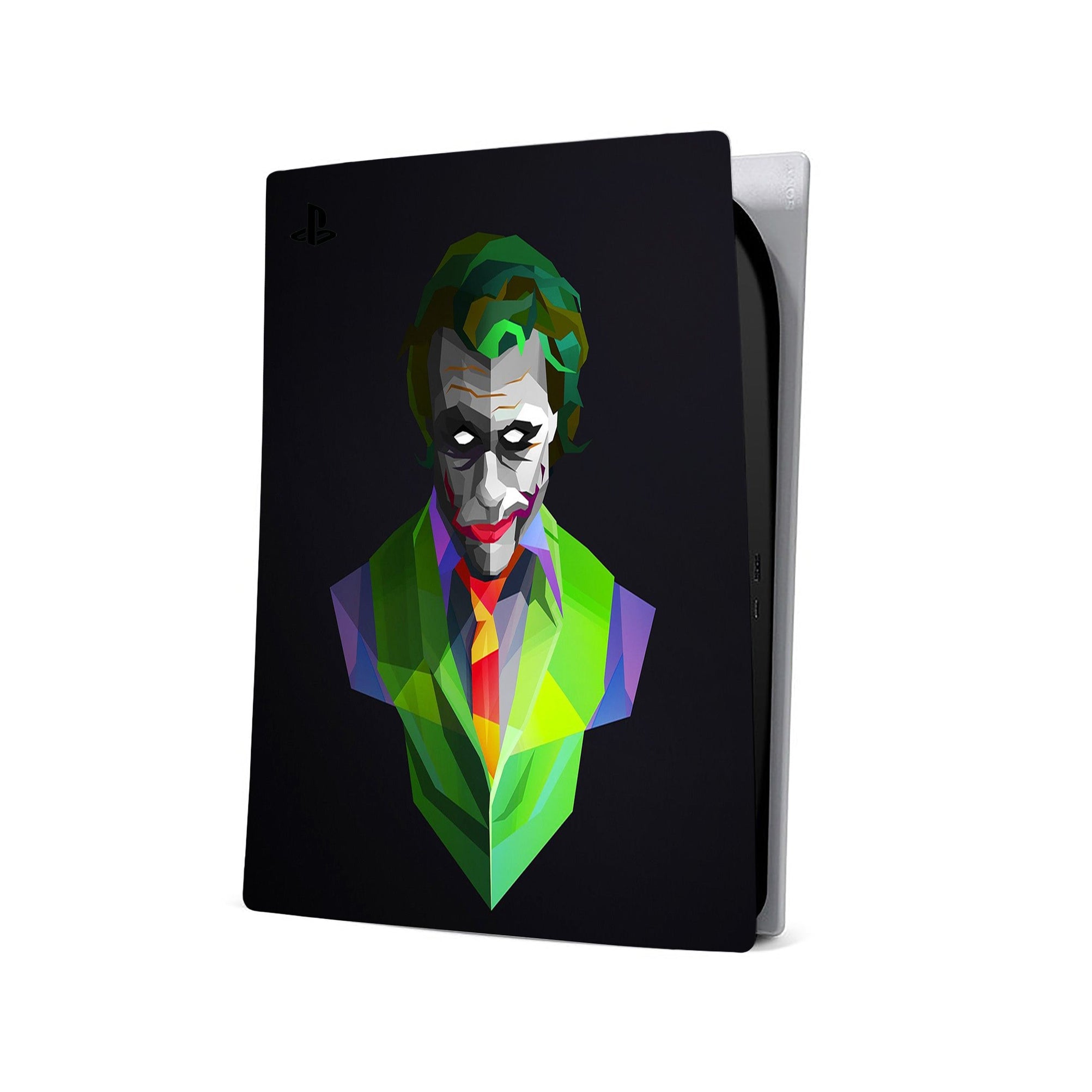 A video game skin featuring a Chaotic Clown King of Crime 1 design for the PS5 Digital.