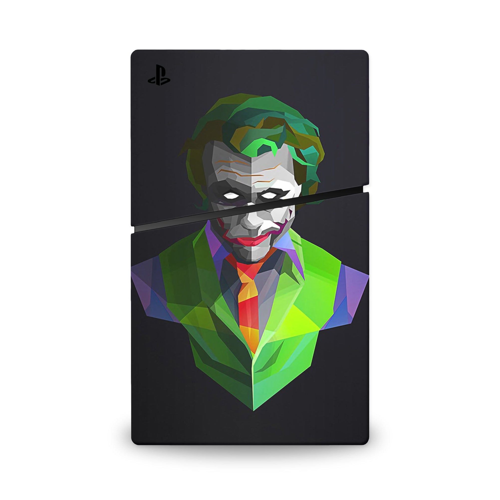 A video game skin featuring a Chaotic Clown King of Crime 1 design for the PS5 Slim.