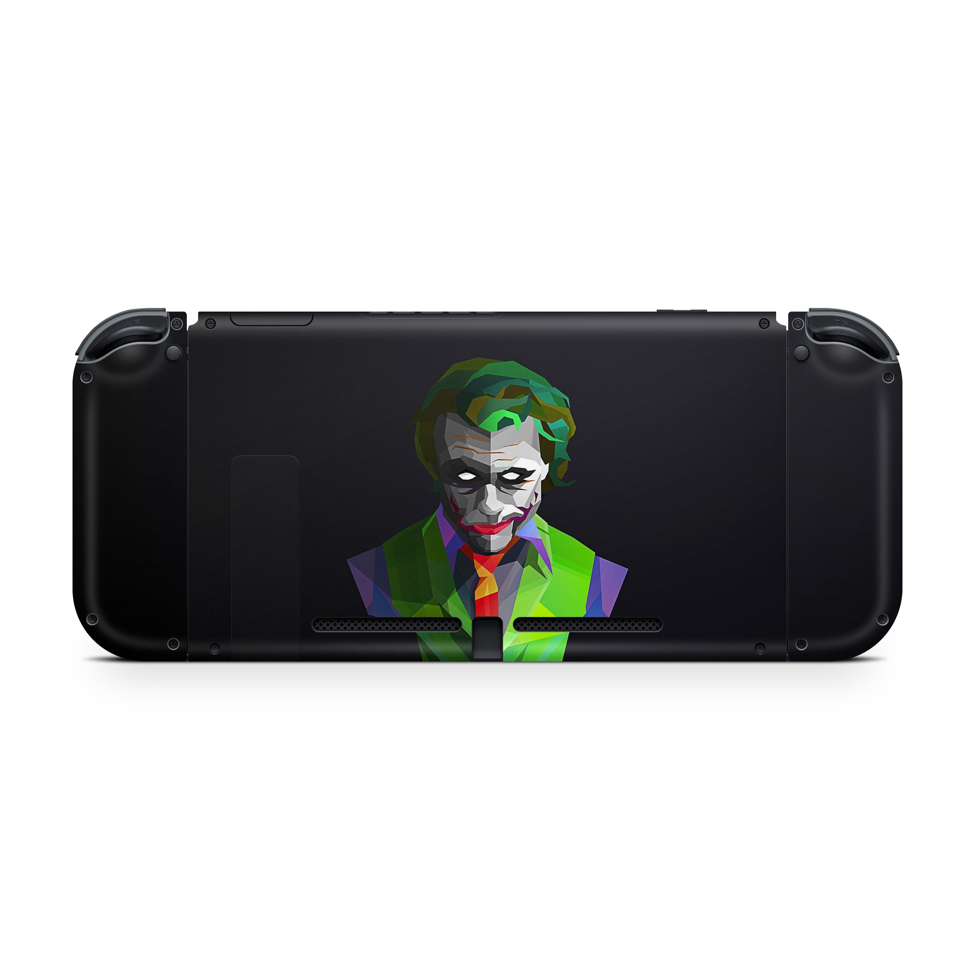 A video game skin featuring a Chaotic Clown King of Crime 1 design for the Nintendo Switch.