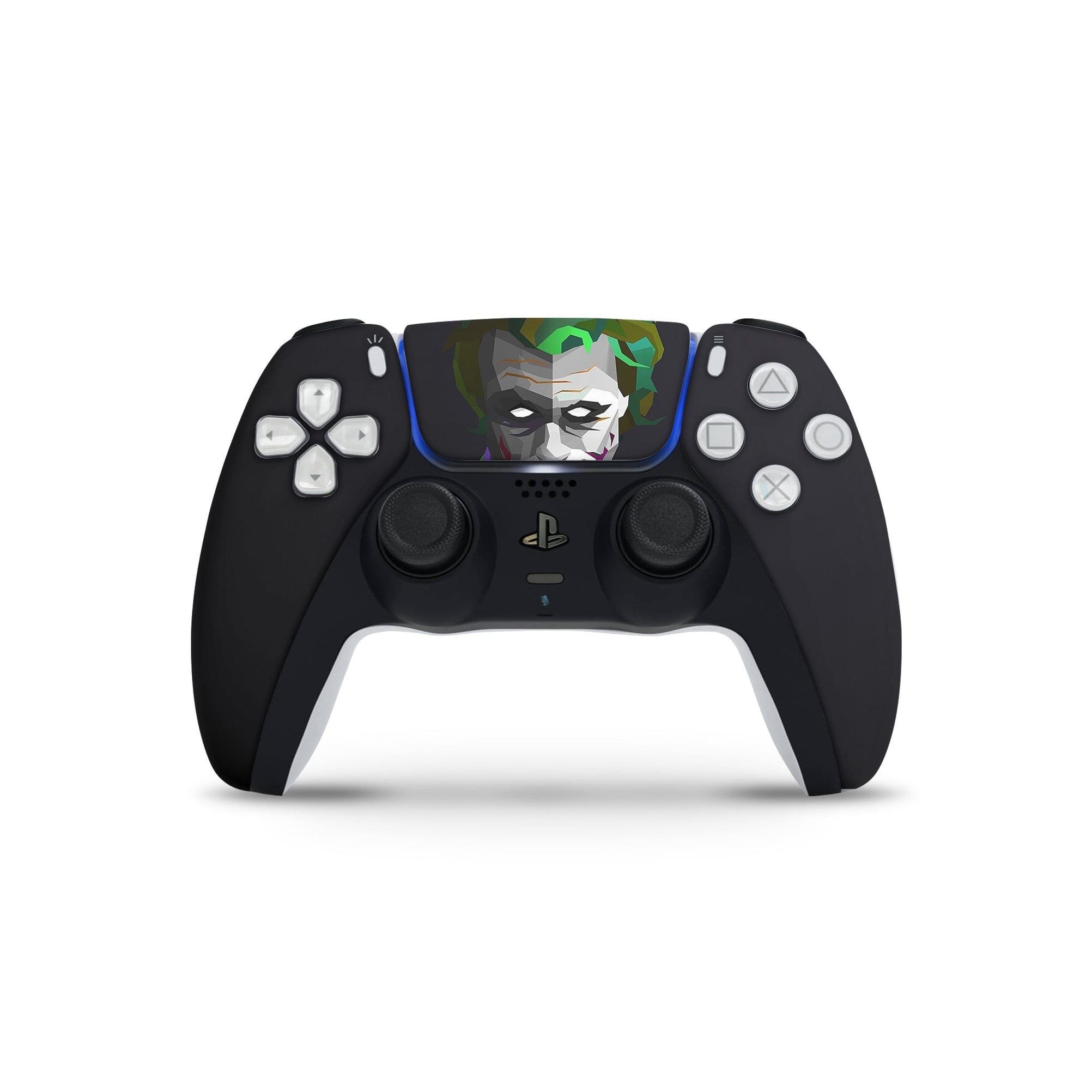 A video game skin featuring a Chaotic Clown King of Crime 1 design for the PS5 Controller.