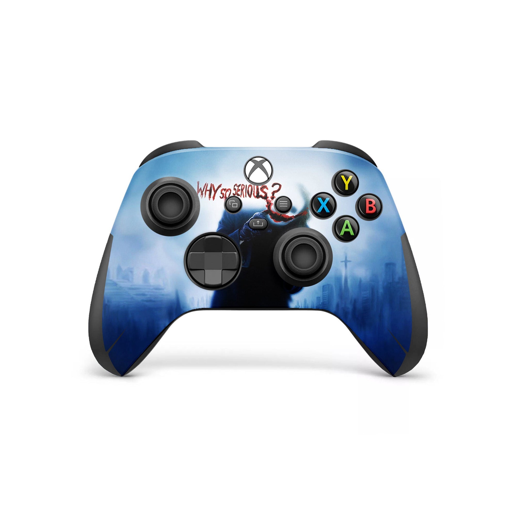 A video game skin featuring a Chaotic Clown King of Crime 10 design for the Xbox Series Wireless Controller.