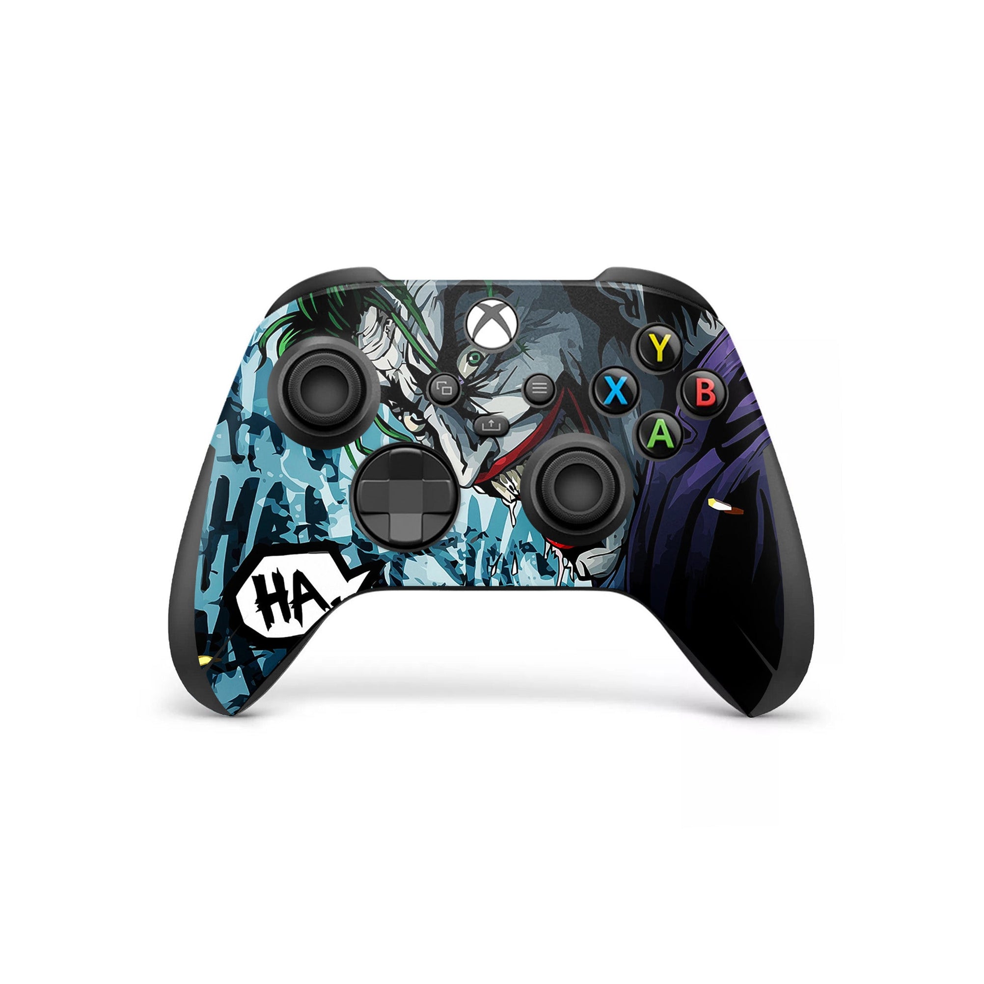 A video game skin featuring a Chaotic Clown King of Crime 11 design for the Xbox Series Wireless Controller.