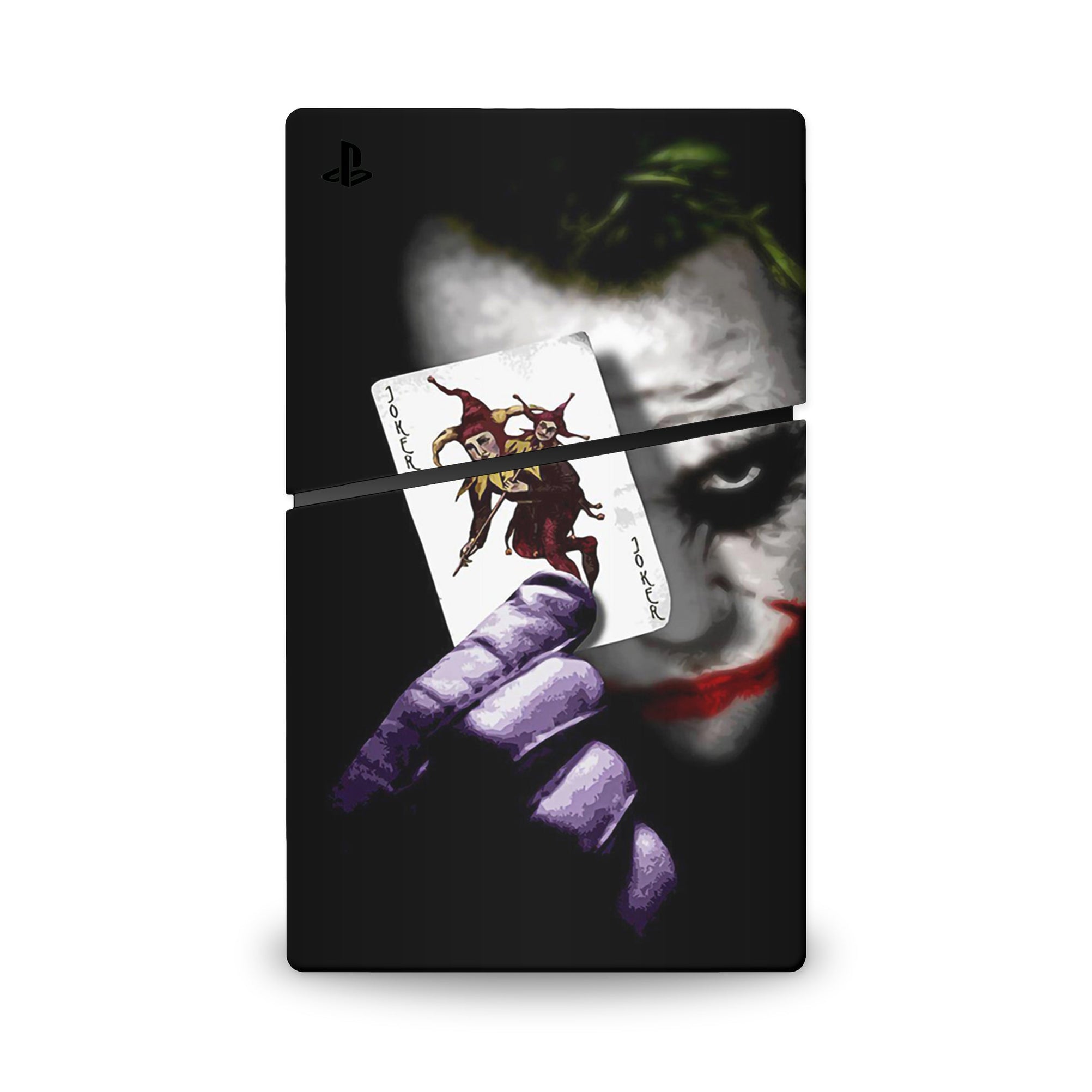 A video game skin featuring a Chaotic Clown King of Crime 2 design for the PS5 Slim Digital.