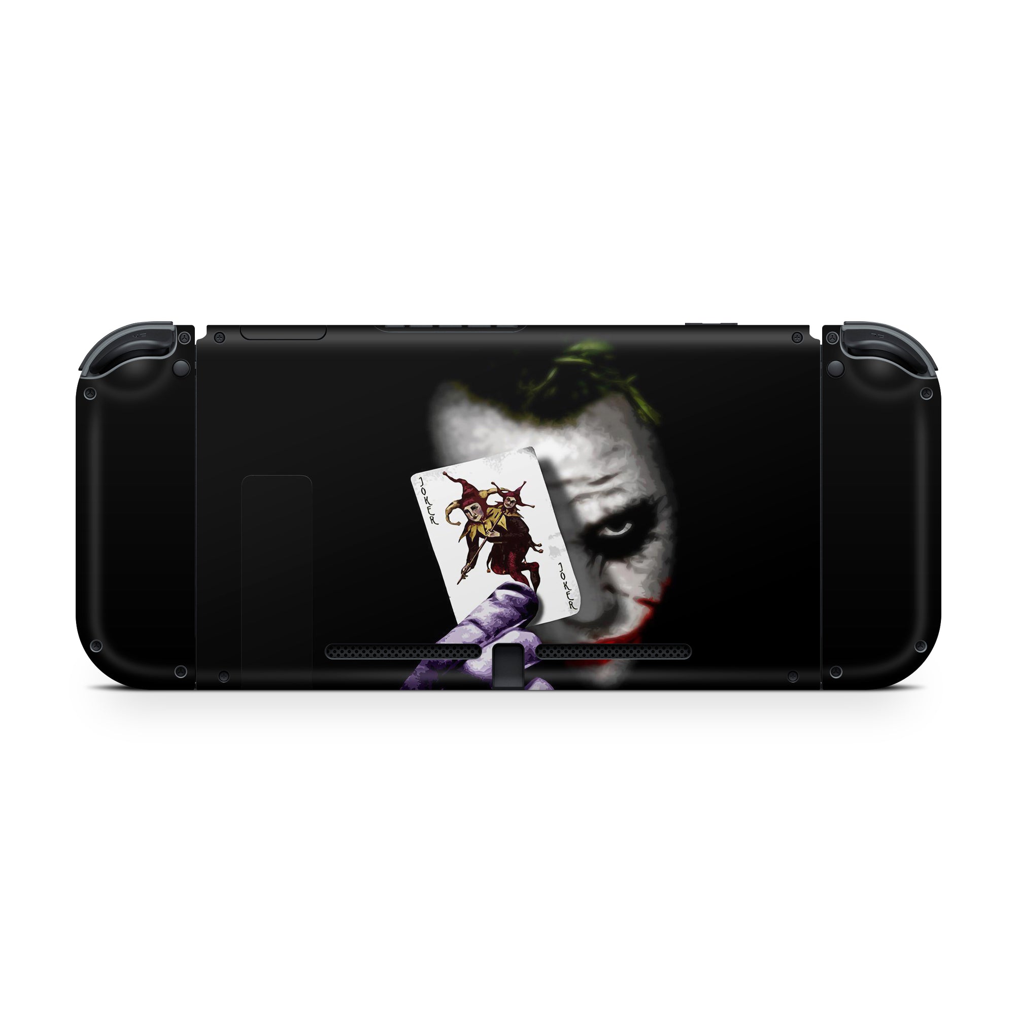 A video game skin featuring a Chaotic Clown King of Crime 2 design for the Nintendo Switch.