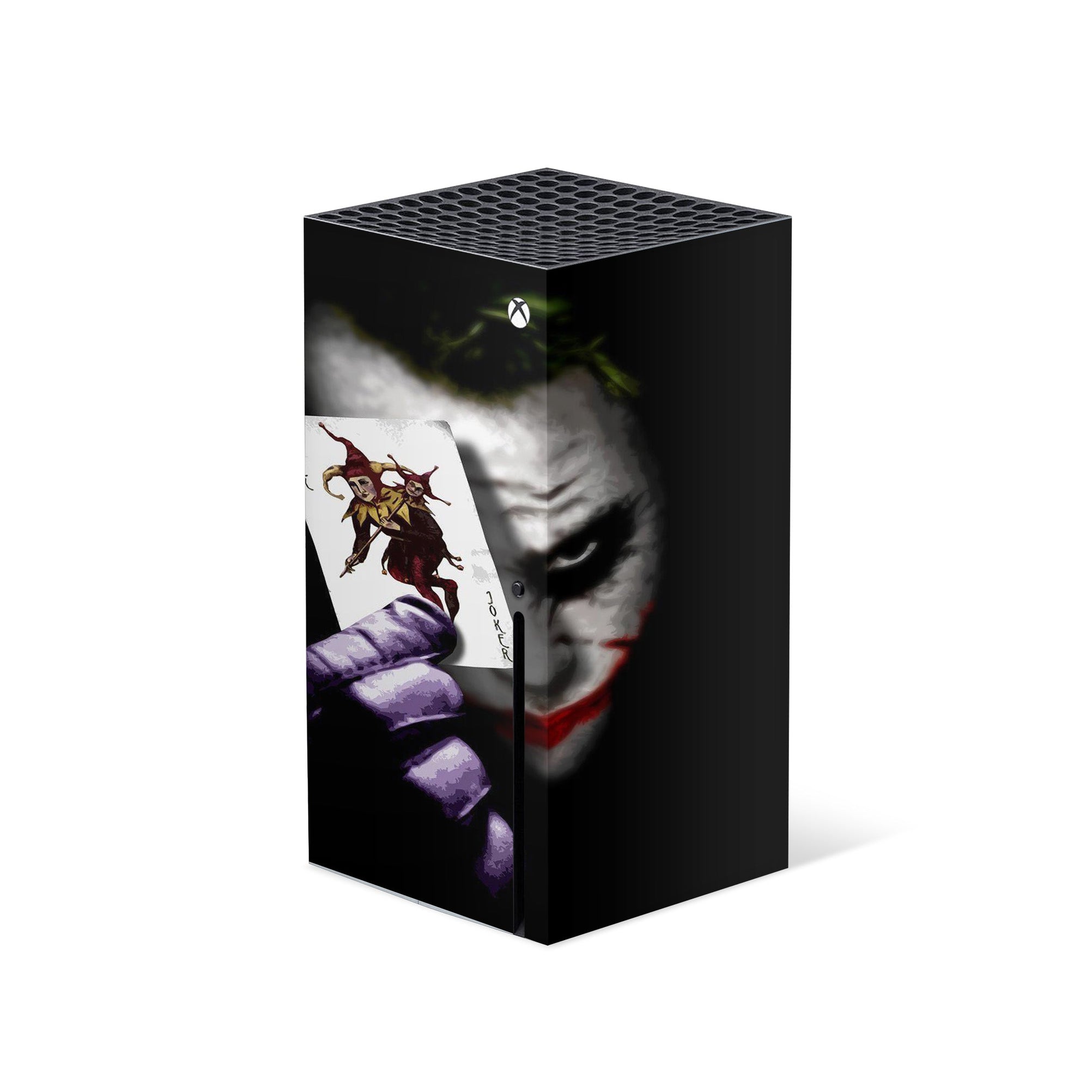 A video game skin featuring a Chaotic Clown King of Crime 2 design for the Xbox Series X.