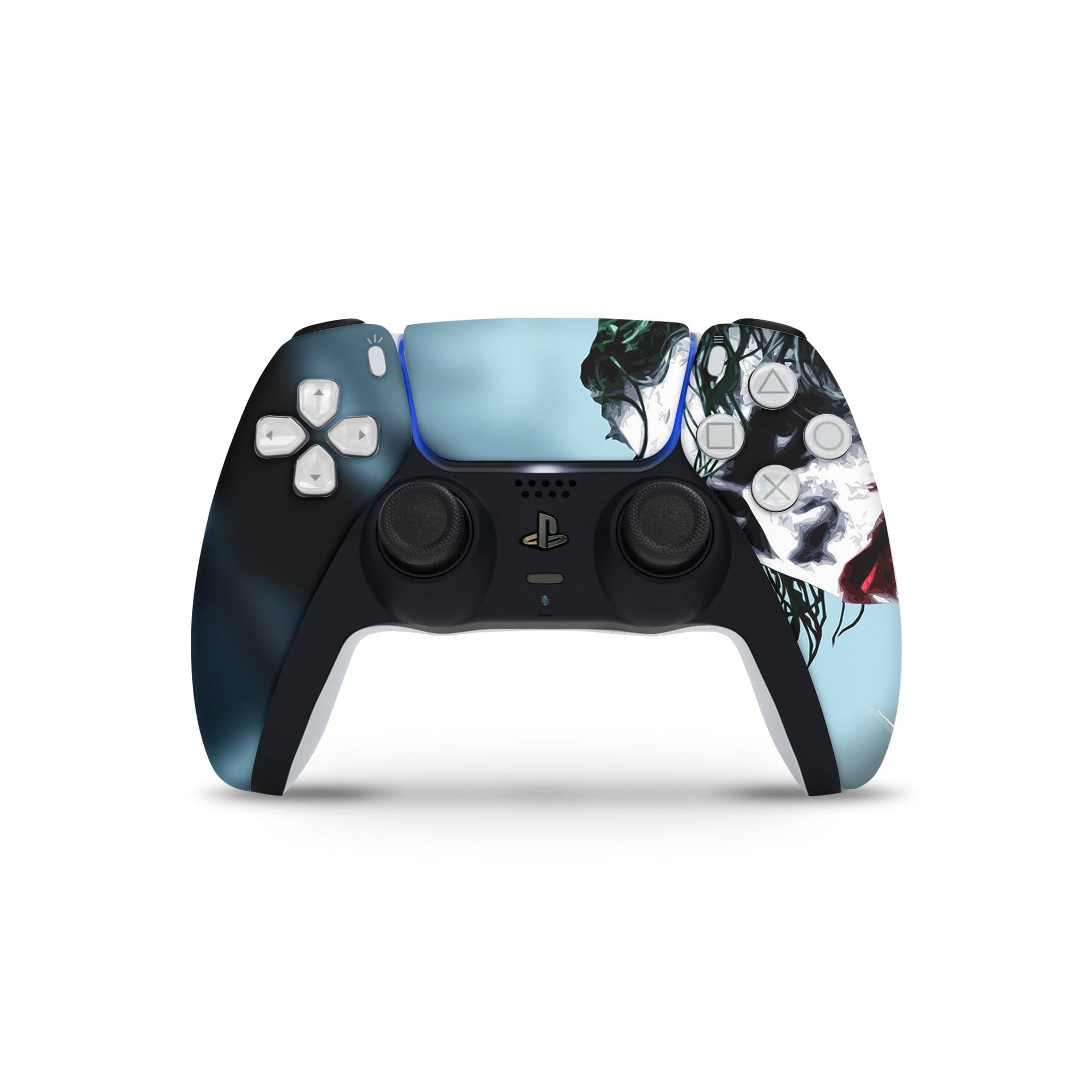 A video game skin featuring a Chaotic Clown King of Crime 3 design for the PS5 Controller.