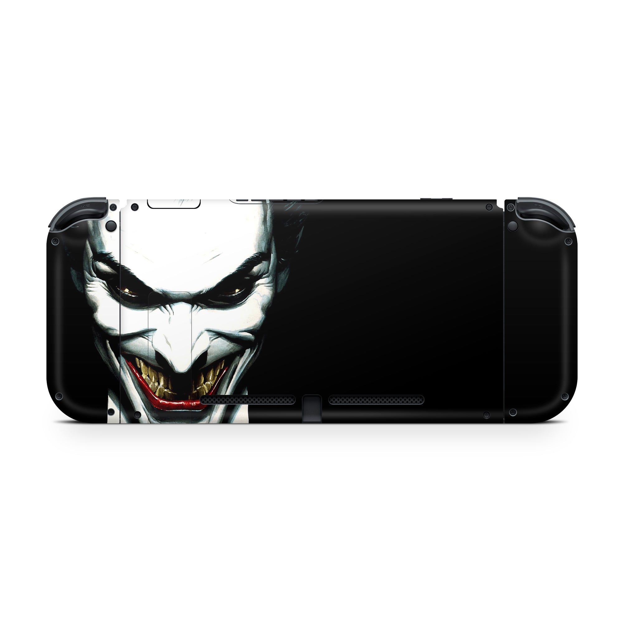 A video game skin featuring a Chaotic Clown King of Crime 5 design for the Nintendo Switch.