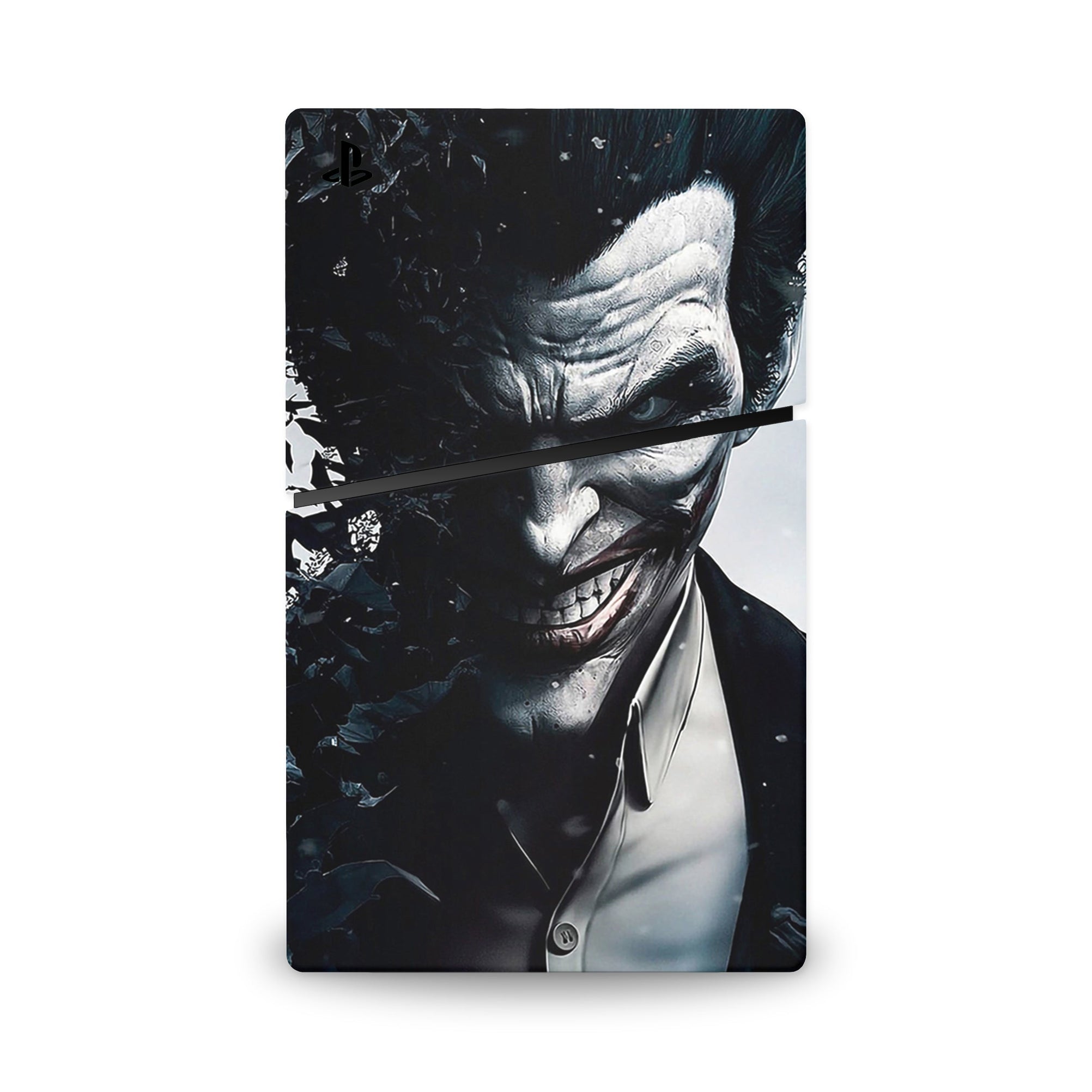 A video game skin featuring a Chaotic Clown King of Crime 8 design for the PS5 Slim.