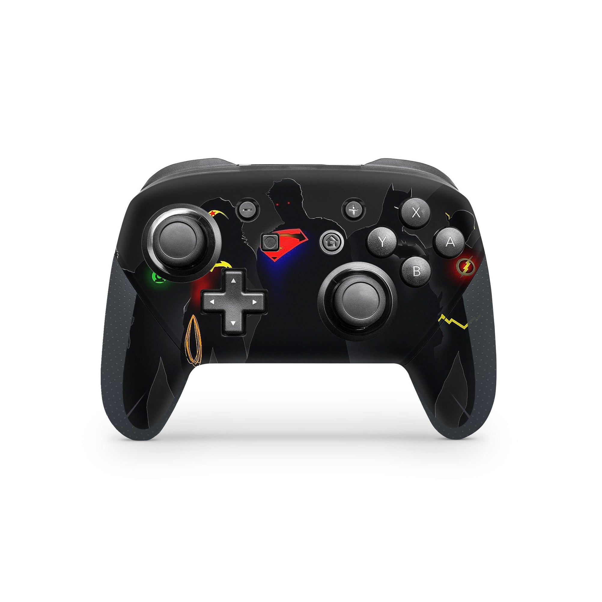 A video game skin featuring a Earth's Defenders design for the Nintendo Switch Pro Controller.