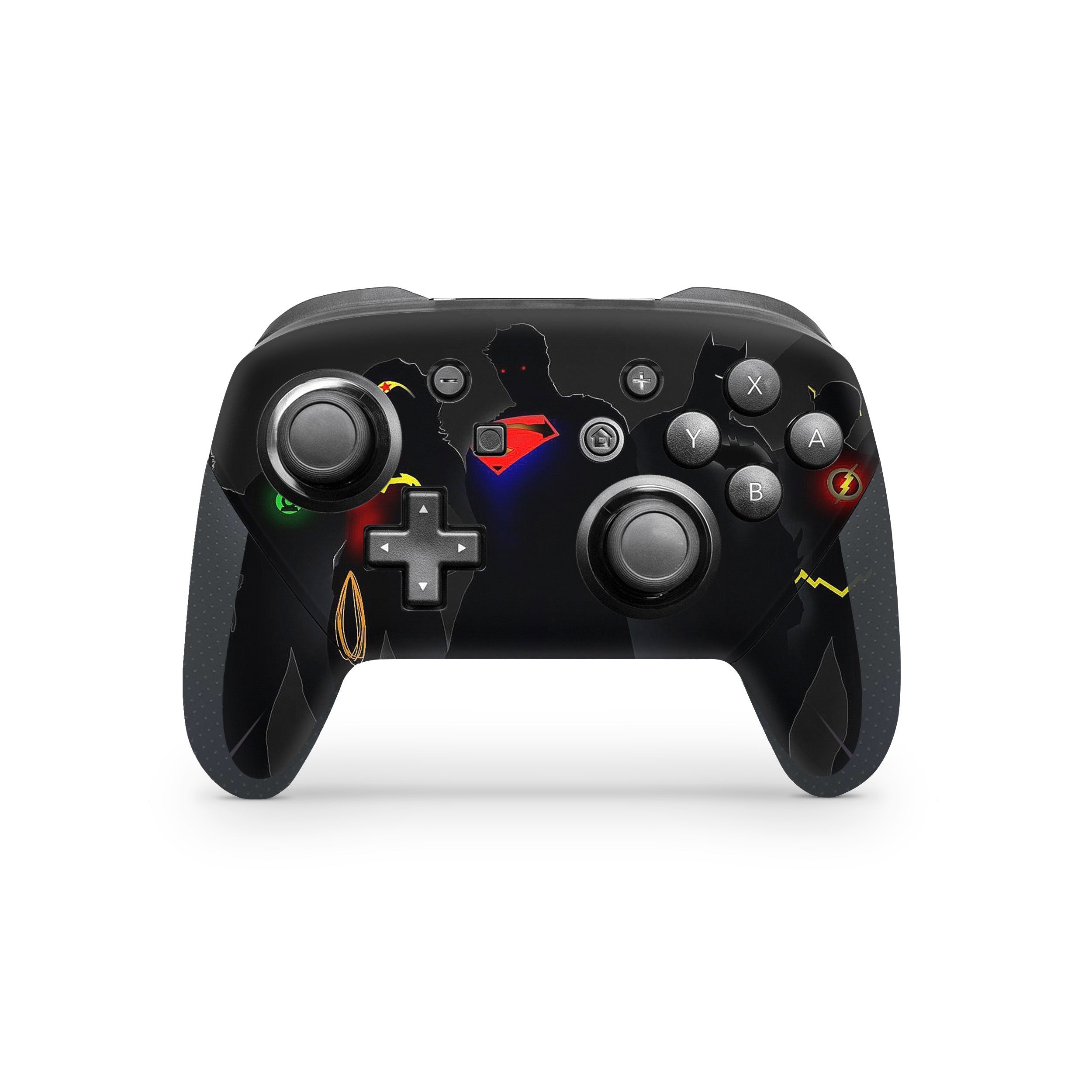 A video game skin featuring a Earth's Defenders design for the Nintendo Switch Pro Controller.