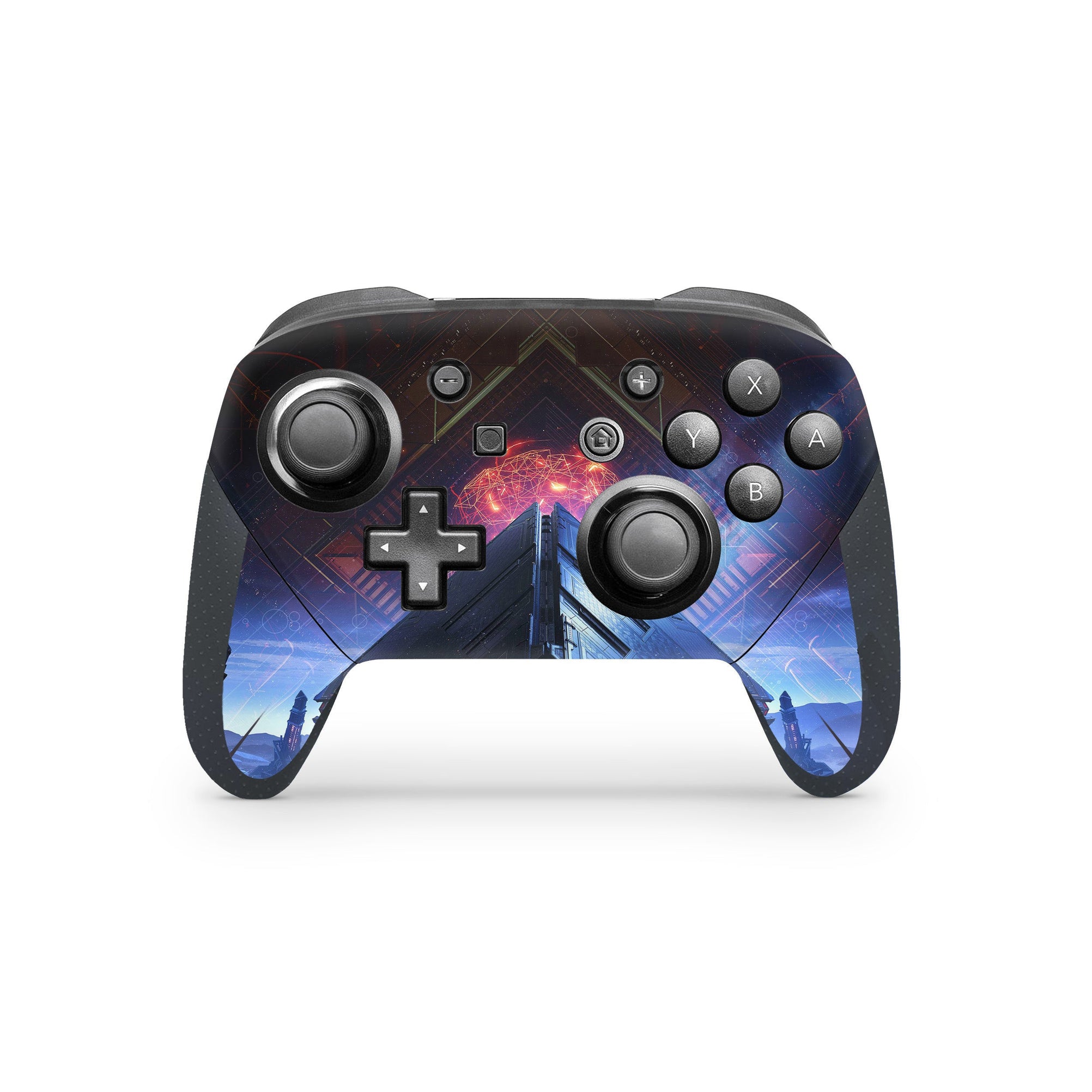 A video game skin featuring a Galaxy's Guardian 2 1 design for the Nintendo Switch Pro Controller.