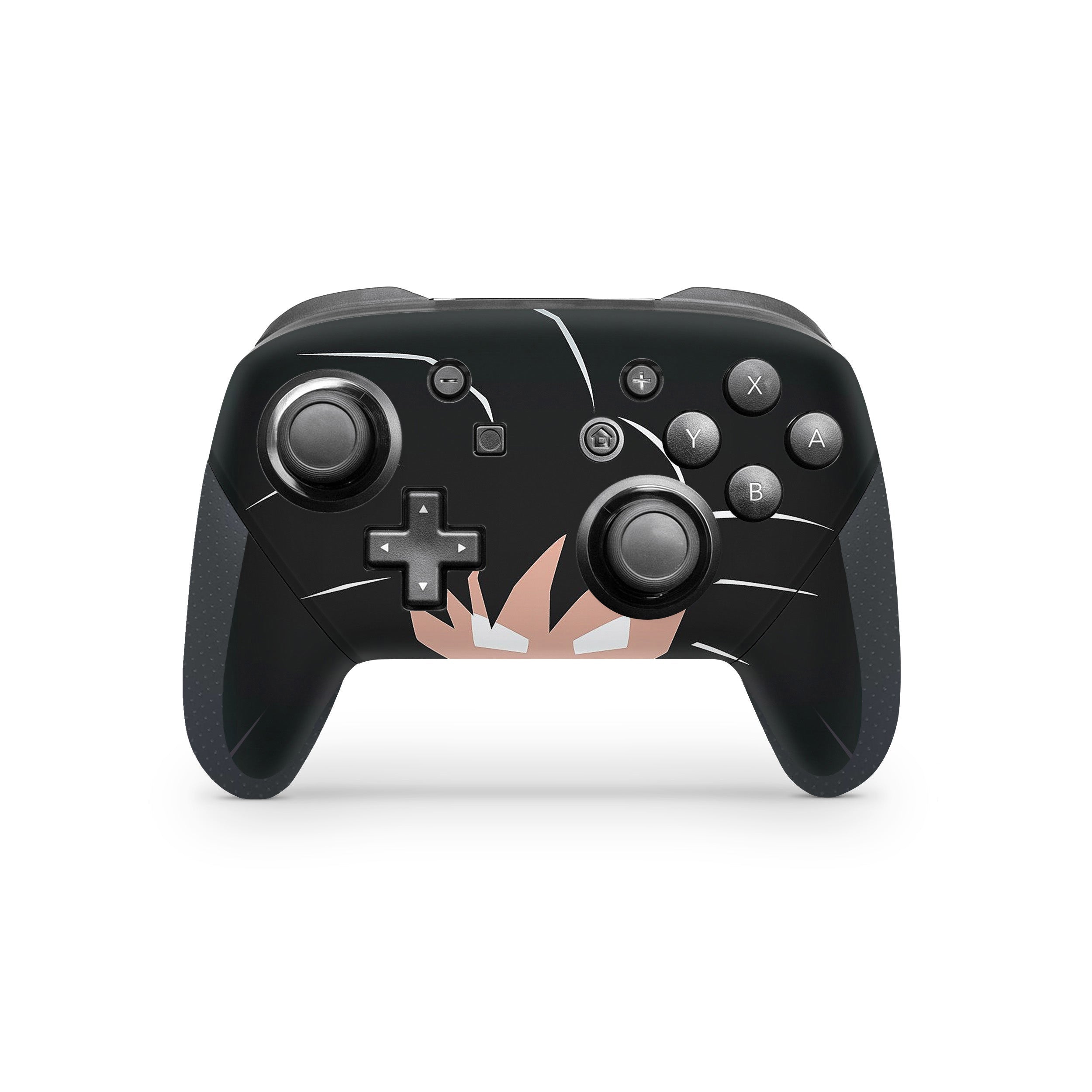 A video game skin featuring a Dark Primodial Warrior design for the Nintendo Switch Pro Controller.