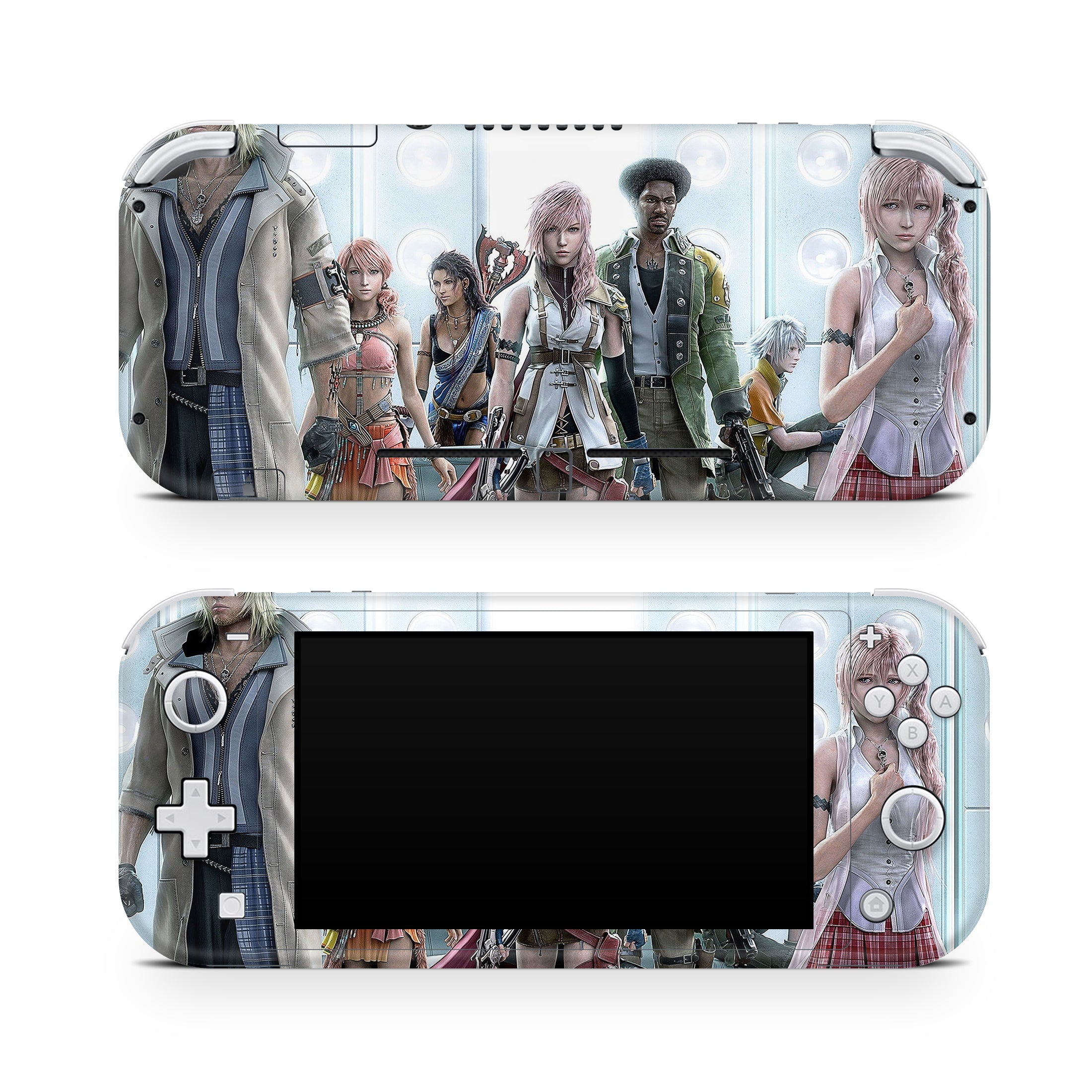 A video game skin featuring a Guardian Corps Squad design for the Nintendo Switch Lite.