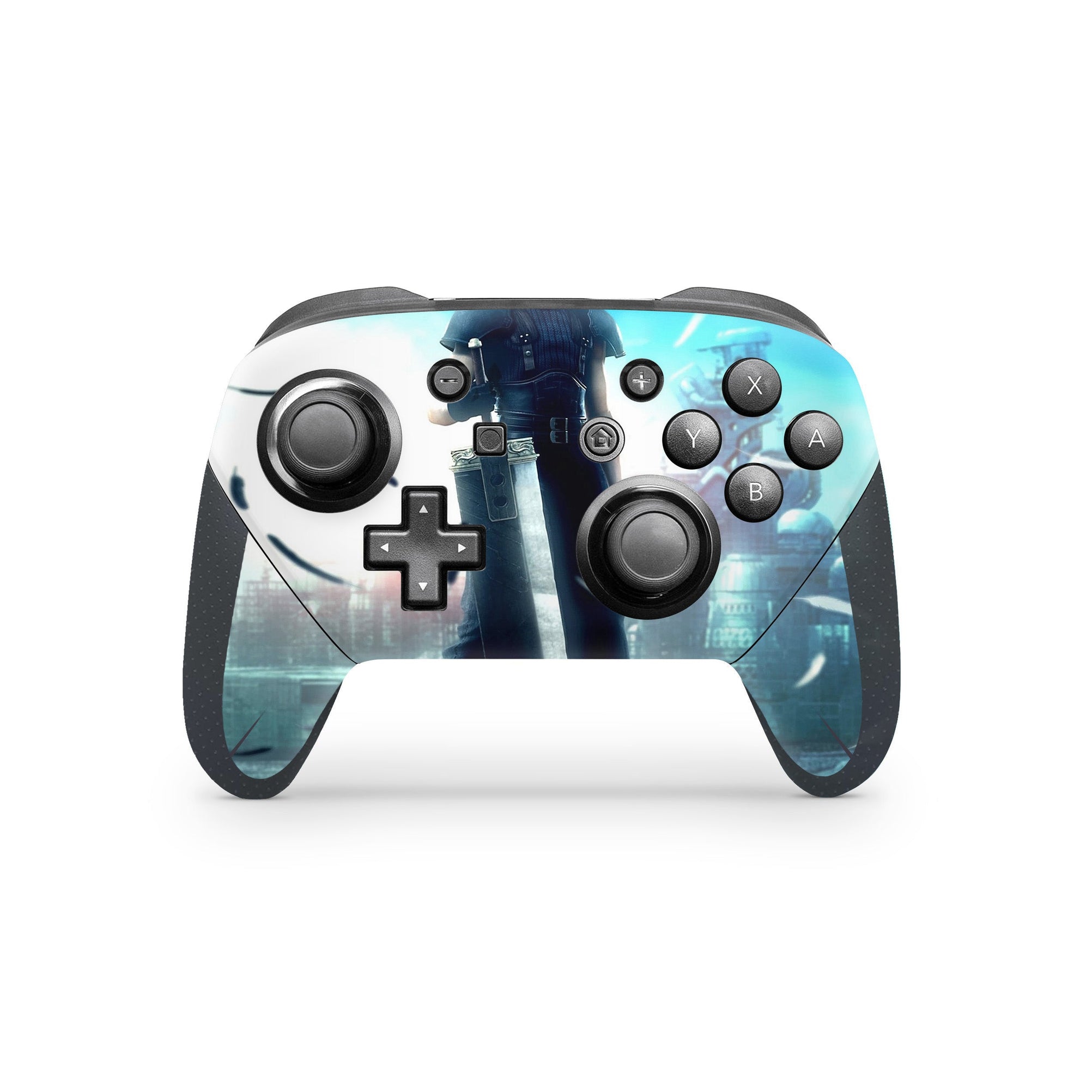 A video game skin featuring a Reborn Hero design for the Nintendo Switch Pro Controller.