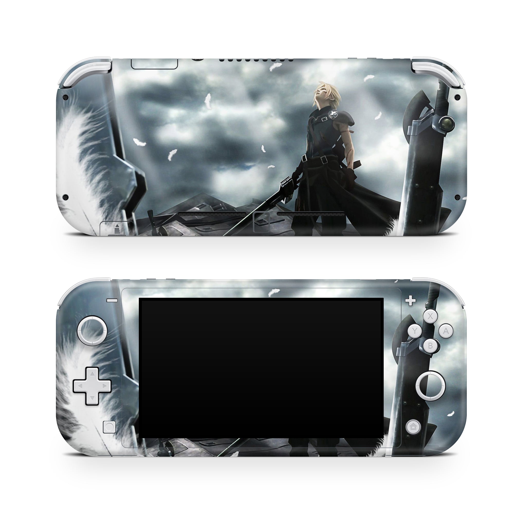 A video game skin featuring a Buster Sword Legend design for the Nintendo Switch Lite.