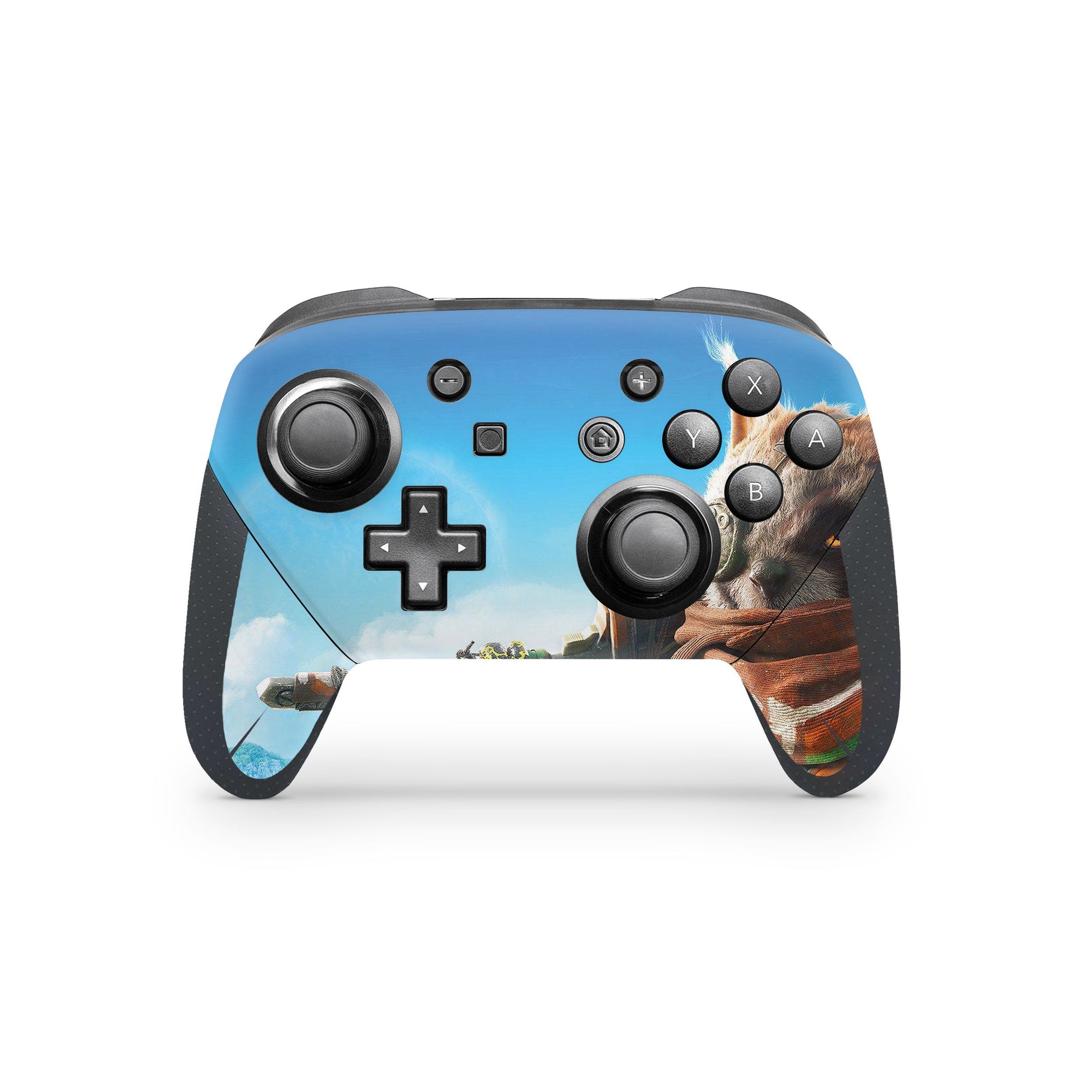 A video game skin featuring a Genetic Warrior design for the Nintendo Switch Pro Controller.