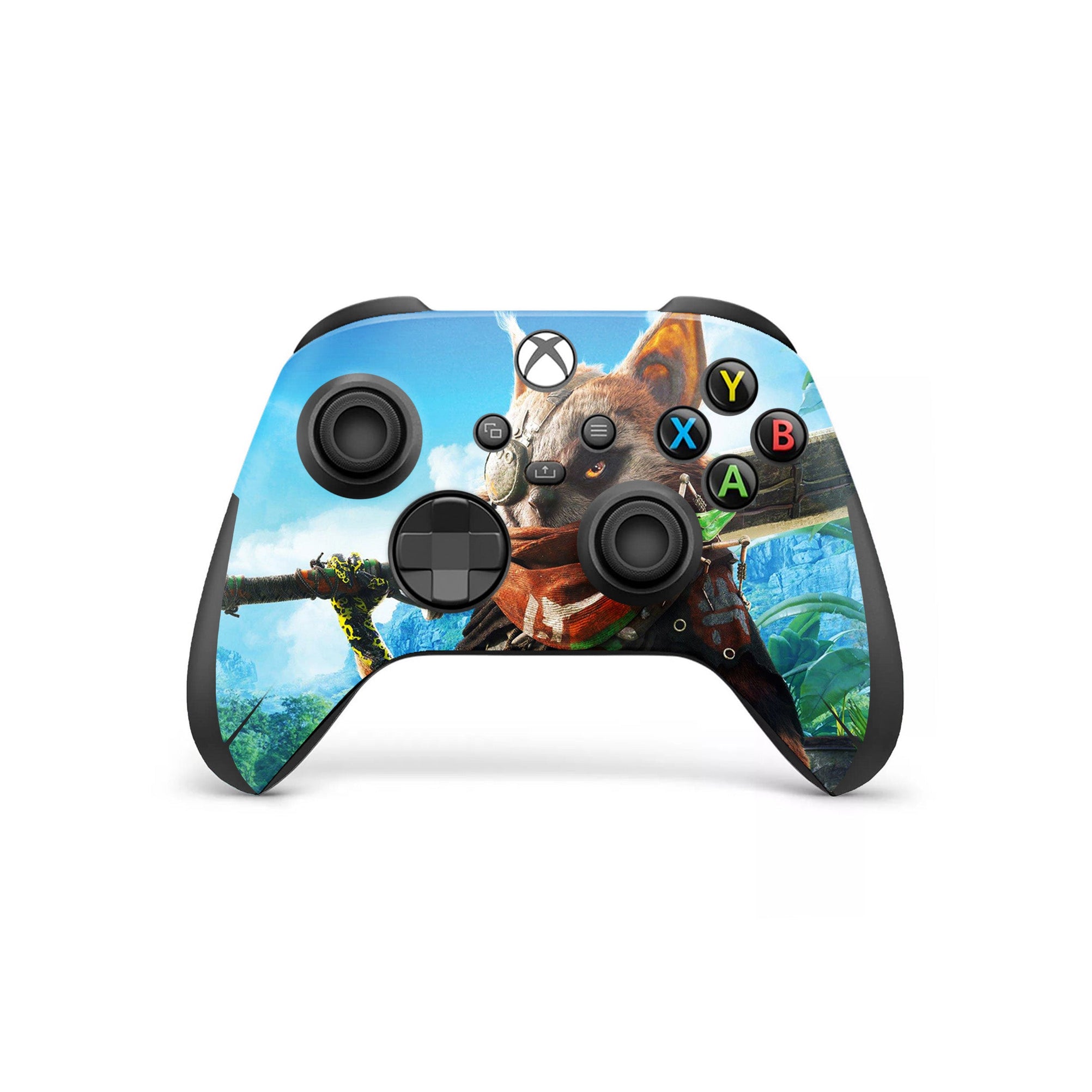 A video game skin featuring a Genetic Warrior design for the Xbox Series Wireless Controller.