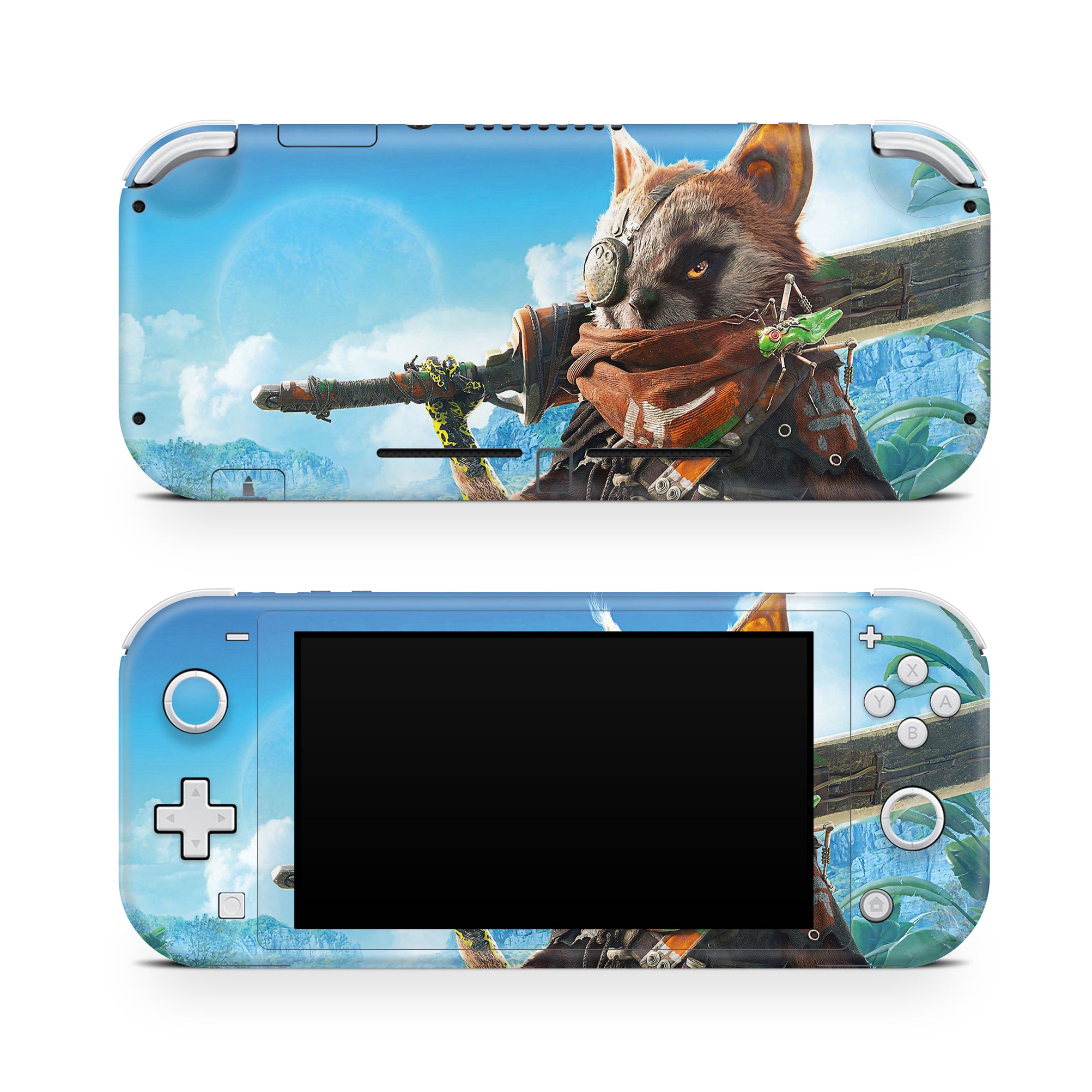 A video game skin featuring a Genetic Warrior design for the Nintendo Switch Lite.