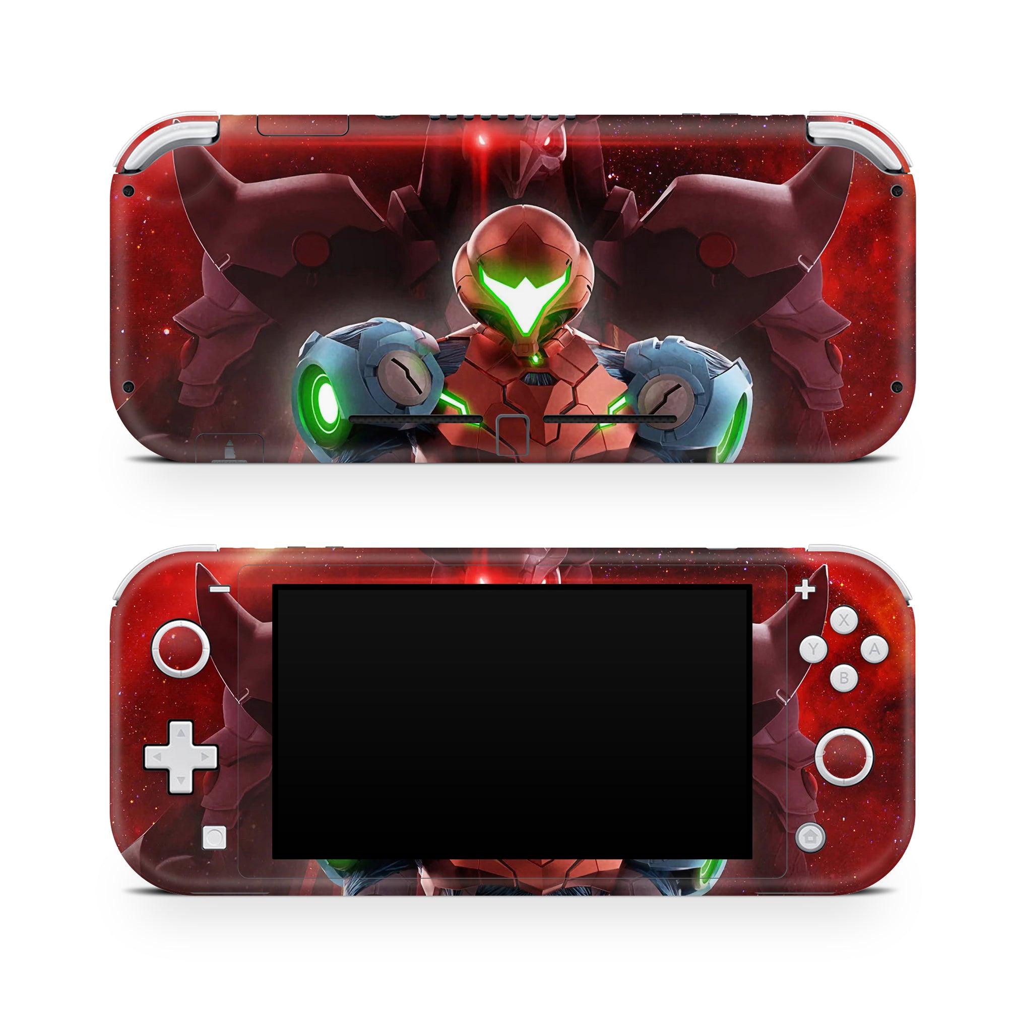 A video game skin featuring a Galactic Bounty Hunter 1 design for the Nintendo Switch Lite.