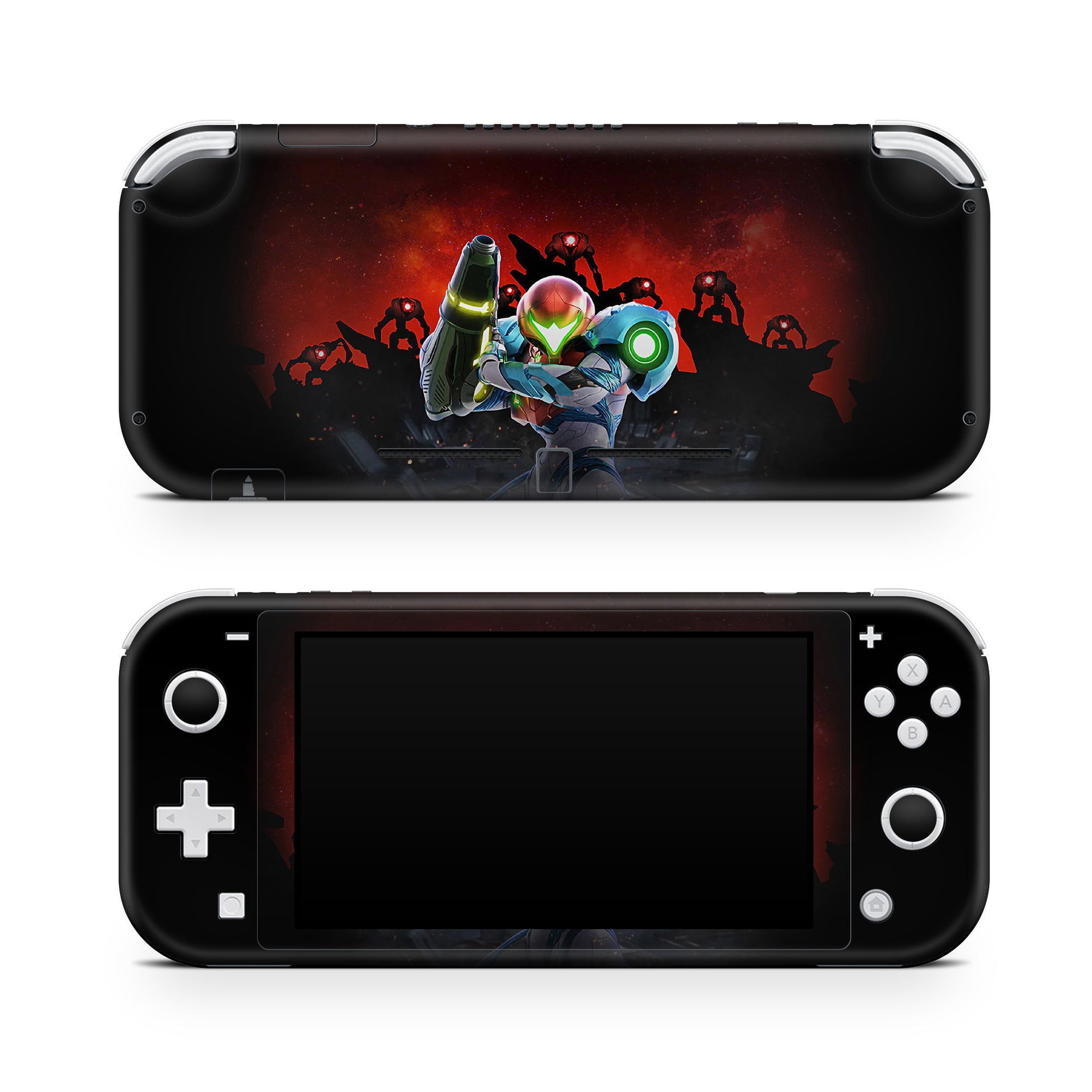 A video game skin featuring a Galactic Bounty Hunter 2 design for the Nintendo Switch Lite.