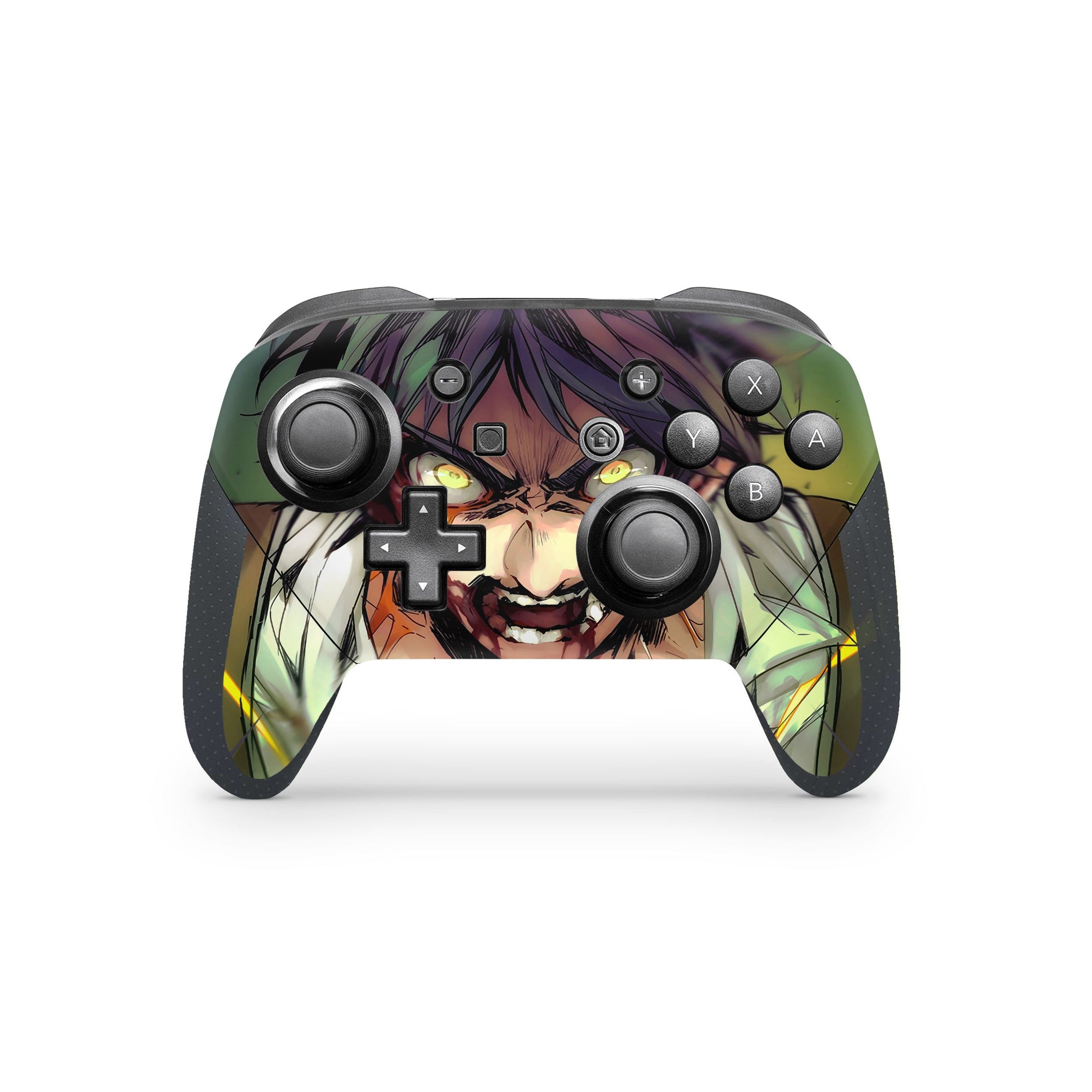 A video game skin featuring a Titan Slayer 1 design for the Nintendo Switch Pro Controller.