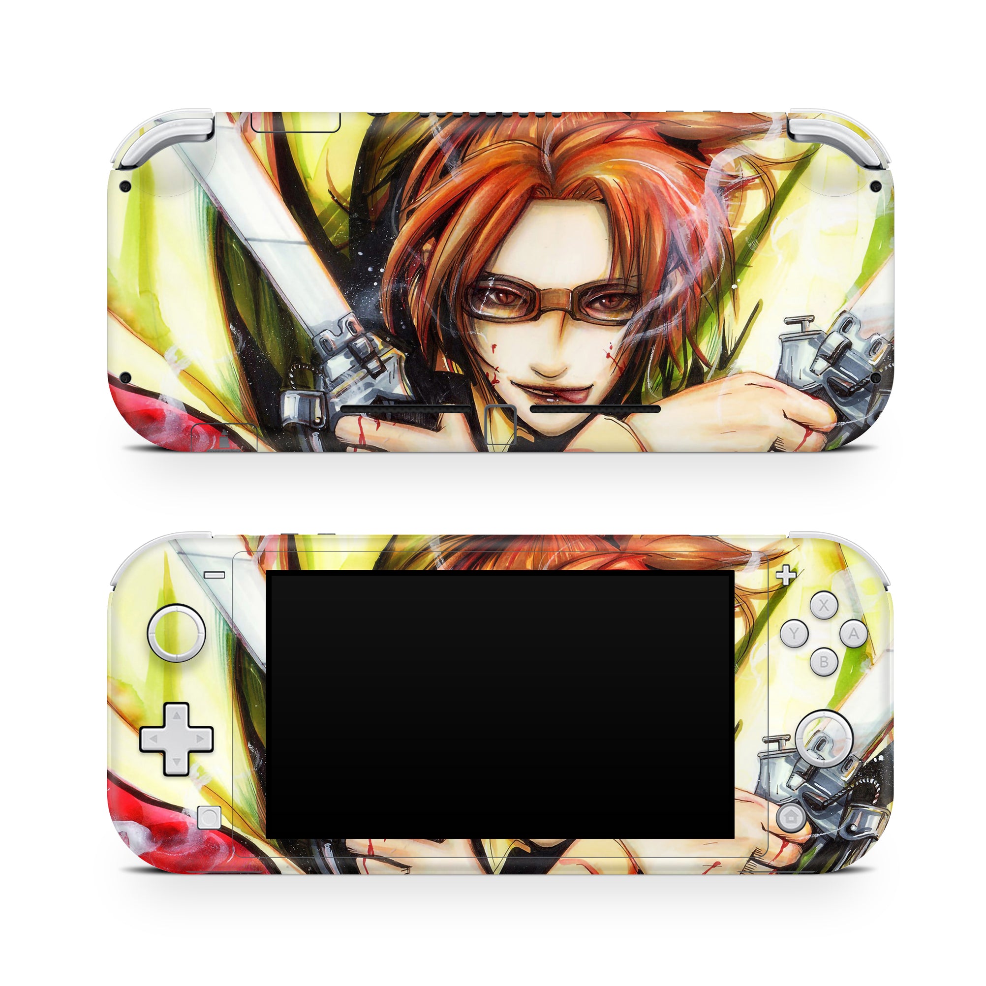 A video game skin featuring a Titan Enthusiast 1 design for the Nintendo Switch Lite.