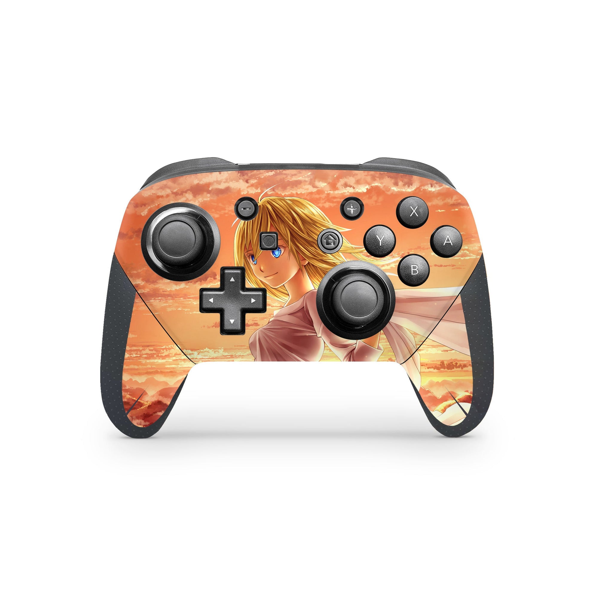 A video game skin featuring a Monarch of the Haven 3 design for the Nintendo Switch Pro Controller.