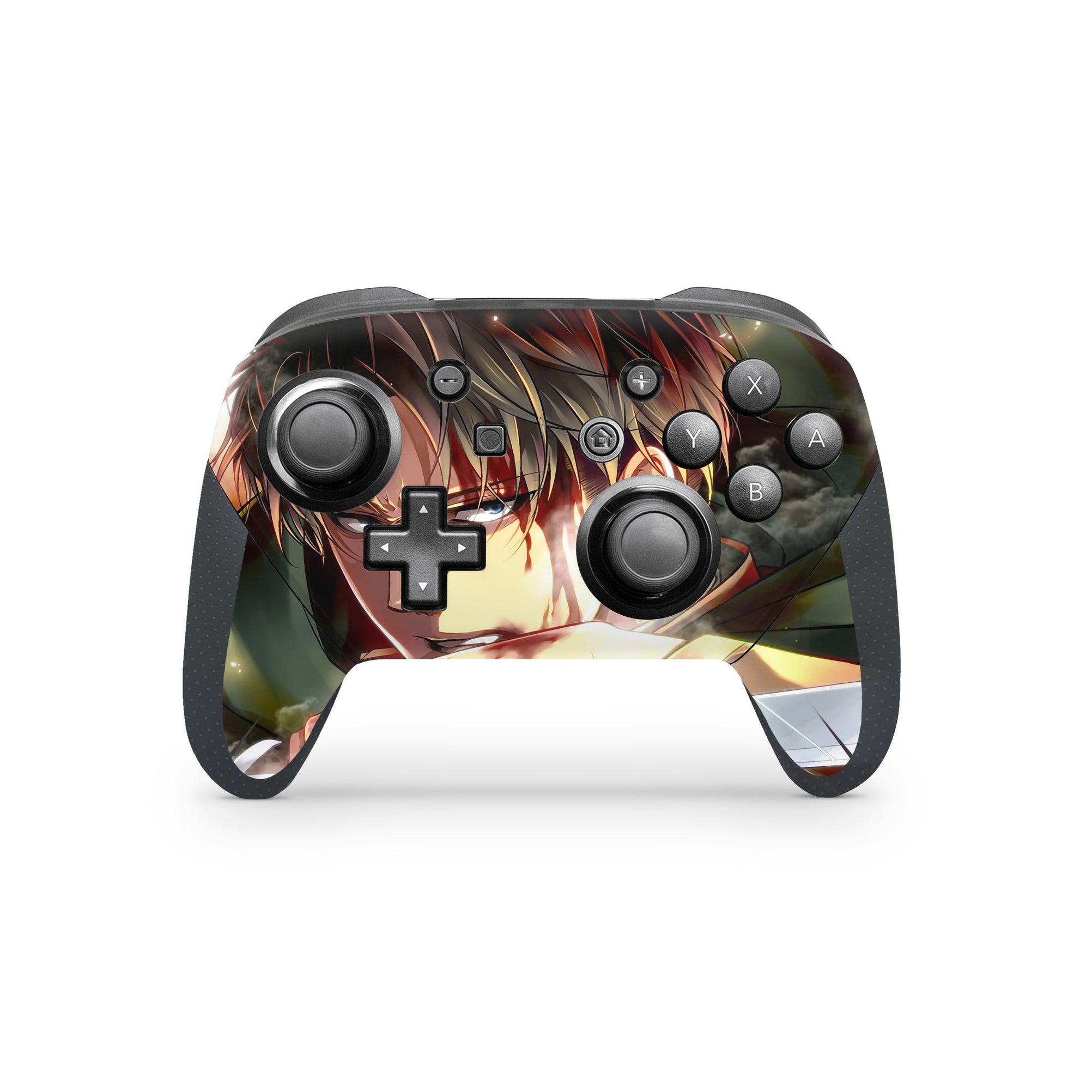 A video game skin featuring a Humanity's Strongest 1 design for the Nintendo Switch Pro Controller.