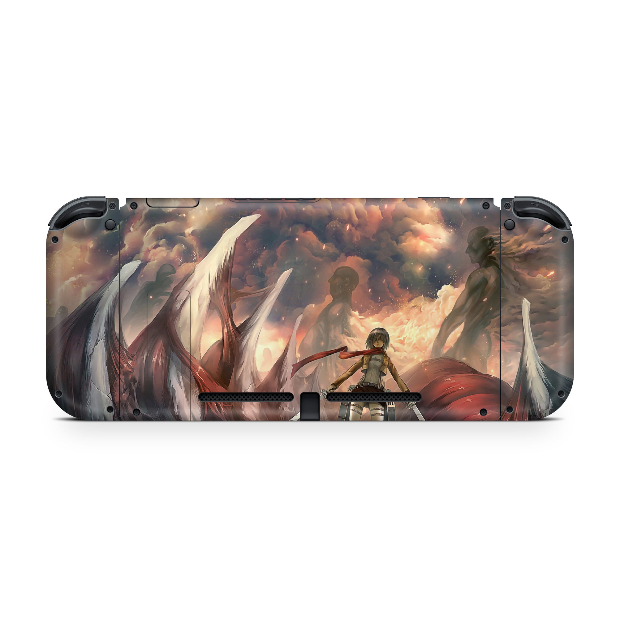 A video game skin featuring a Loyal Protector 1 design for the Nintendo Switch OLED.