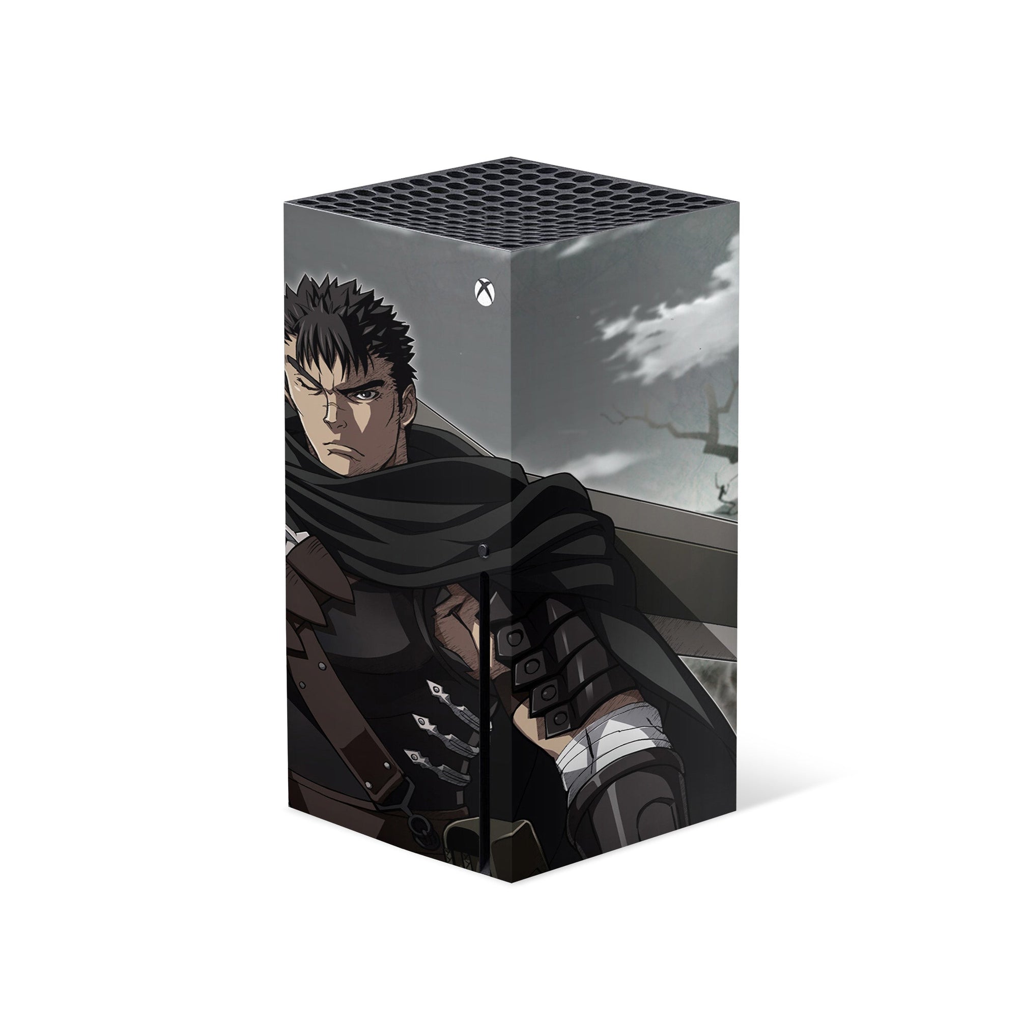 A video game skin featuring a Dark Swordsman 1 design for the Xbox Series X.