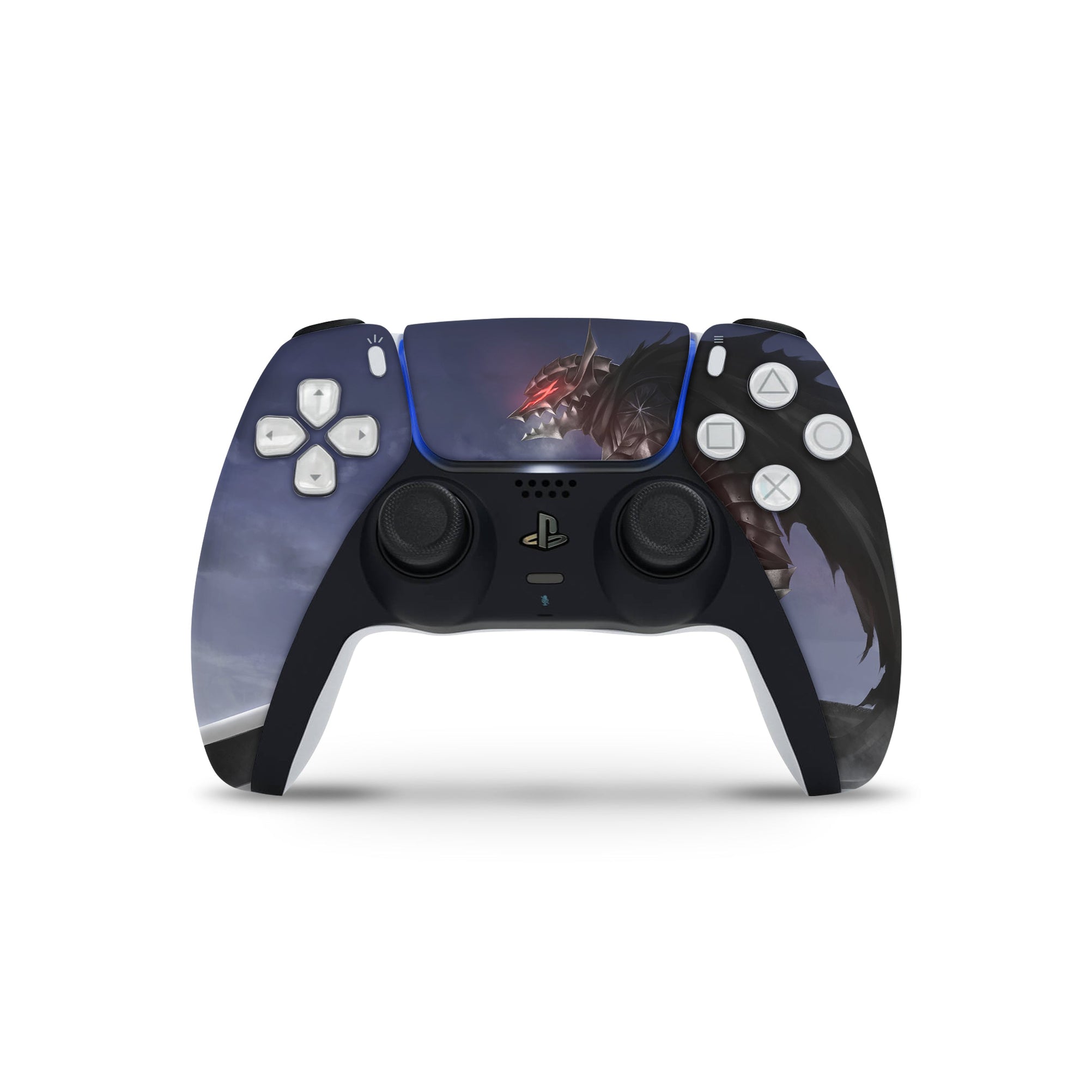 A video game skin featuring a Dark Swordsman 3 design for the PS5 Controller.