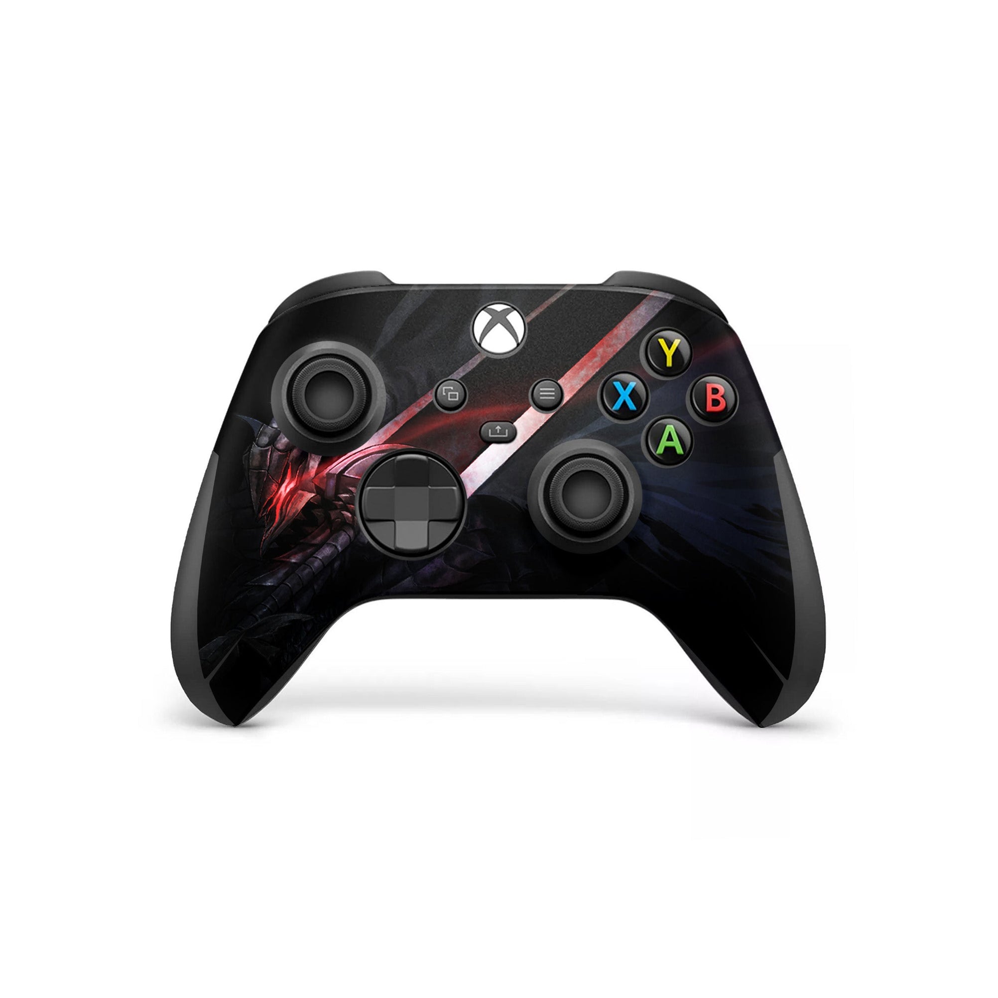 A video game skin featuring a Dark Swordsman 5 design for the Xbox Series Wireless Controller.