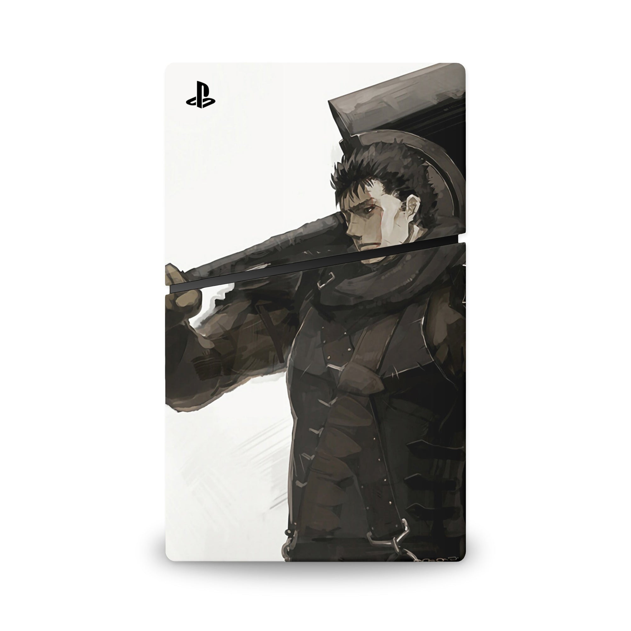 A video game skin featuring a Dark Swordsman 7 design for the PS5 Slim.