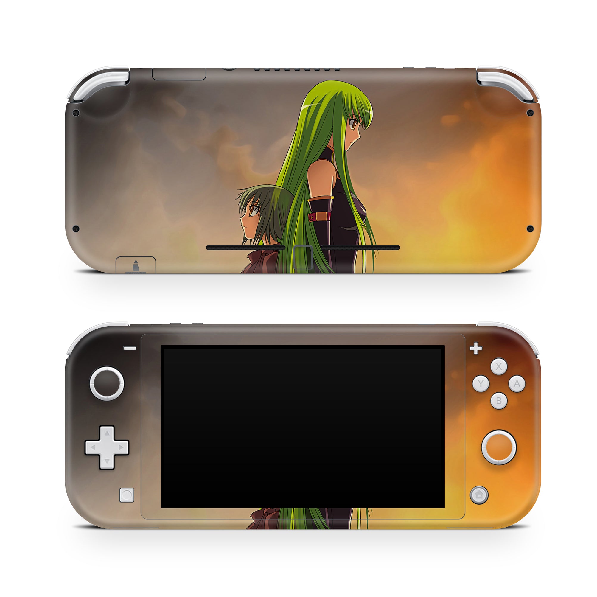 A video game skin featuring a Immortal Enigma 2 design for the Nintendo Switch Lite.