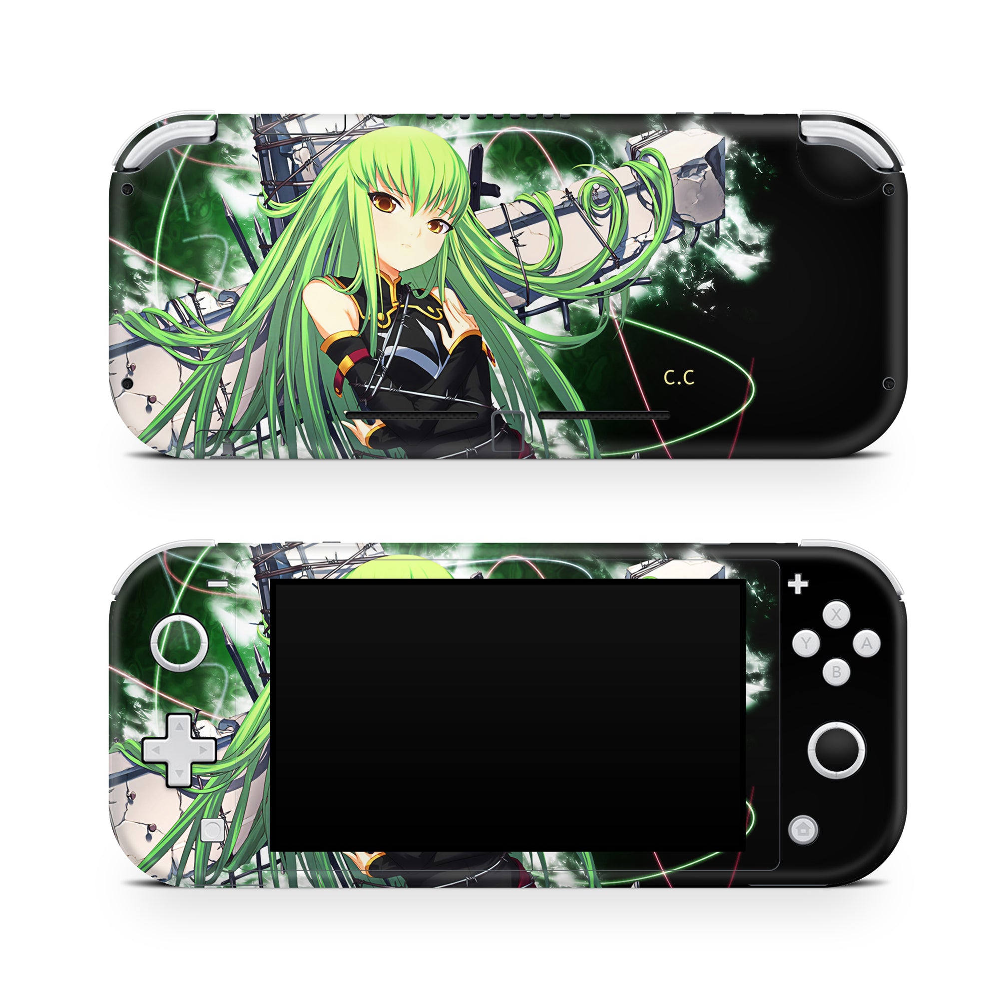 A video game skin featuring a Immortal Enigma 3 design for the Nintendo Switch Lite.